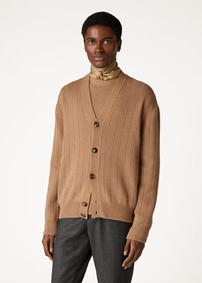 Loro Piana o1w1db10725 FAO2827 Cervatto Cardigan in Brown Size US L / EU 52-54 / 3 - 2 Thumbnail