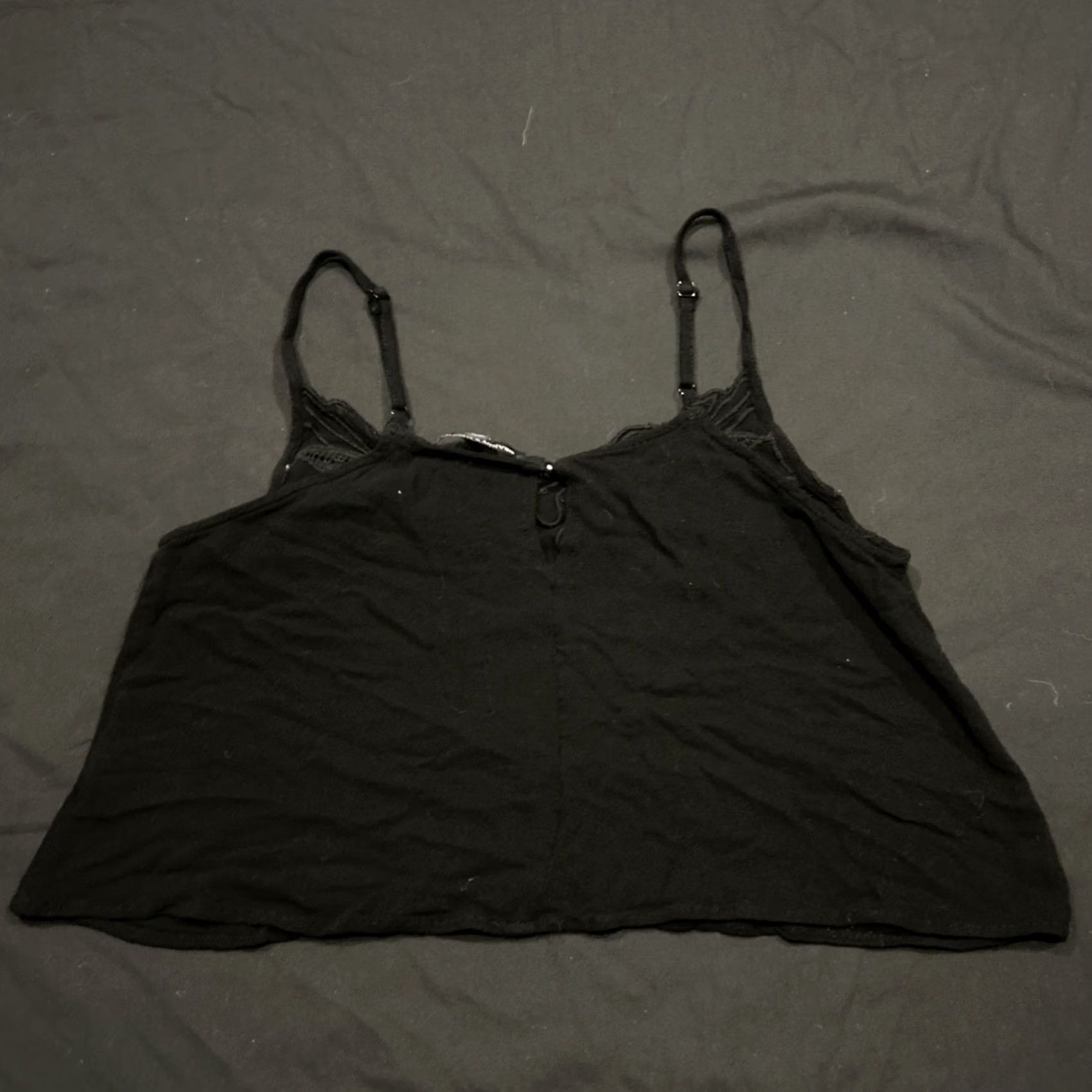 Brandy Melville Brandy Melville Black Spaghetti Strap Camisole One Size Rayon A41 Size ONE SIZE - 4 Thumbnail