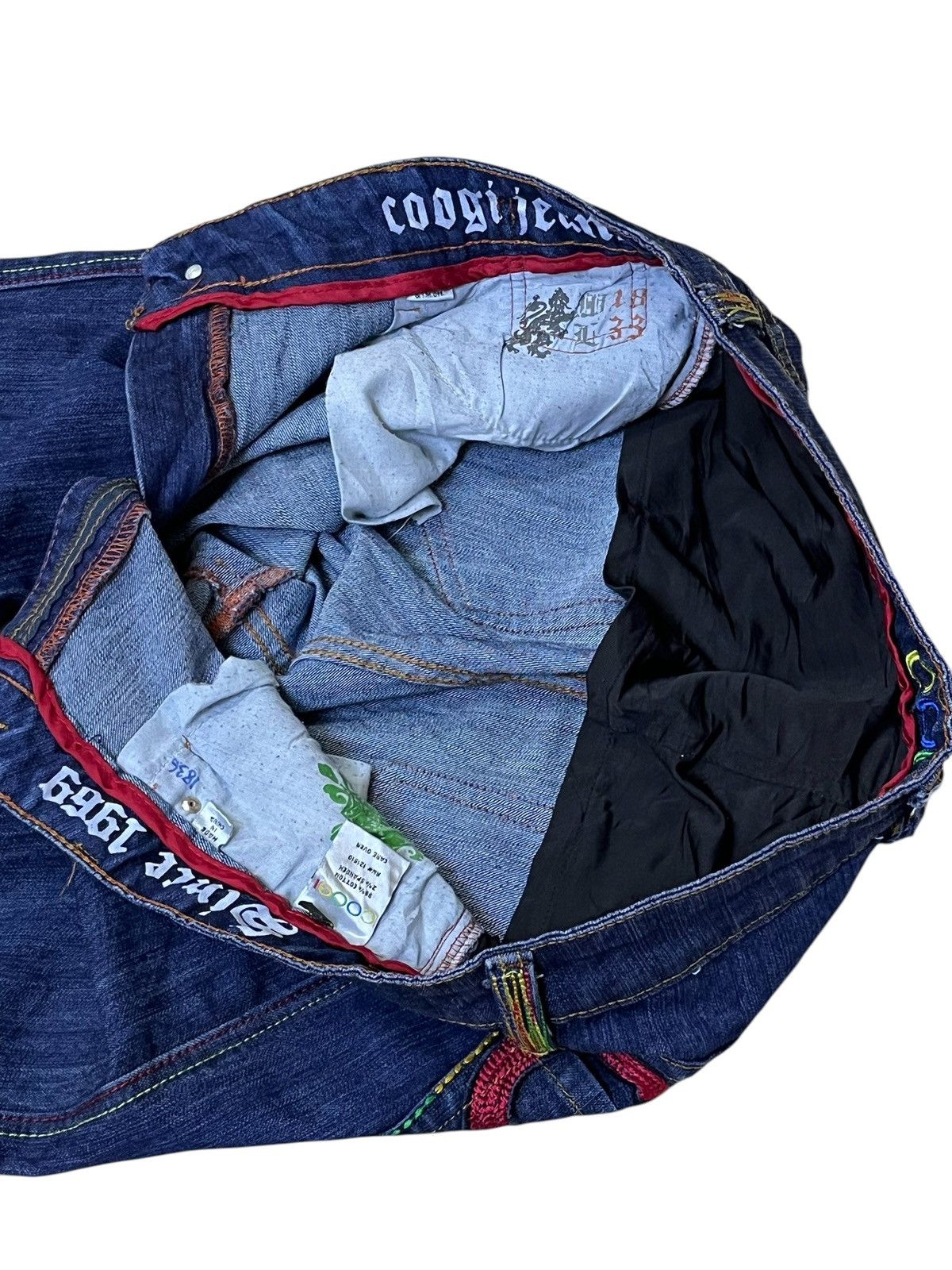 Coogi COOGI AUSTRALIA EMBROIDERY RASTA LOGO JEANS Size US 35 - 8 Thumbnail