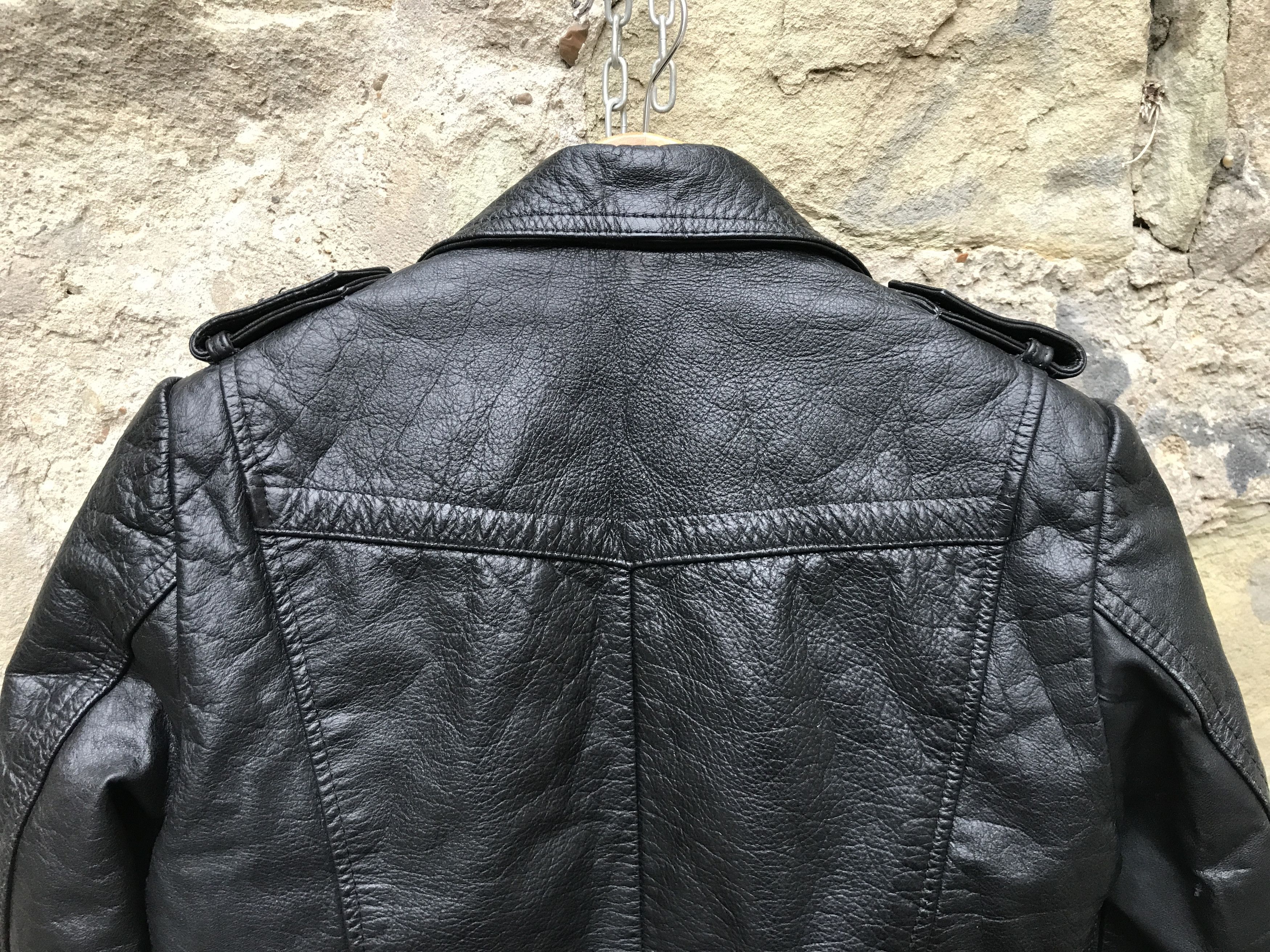 Vintage Rare 80s Leather Biker Jacket Jofama / Janbell / Petroff Size US S / EU 44-46 / 1 - 11 Thumbnail