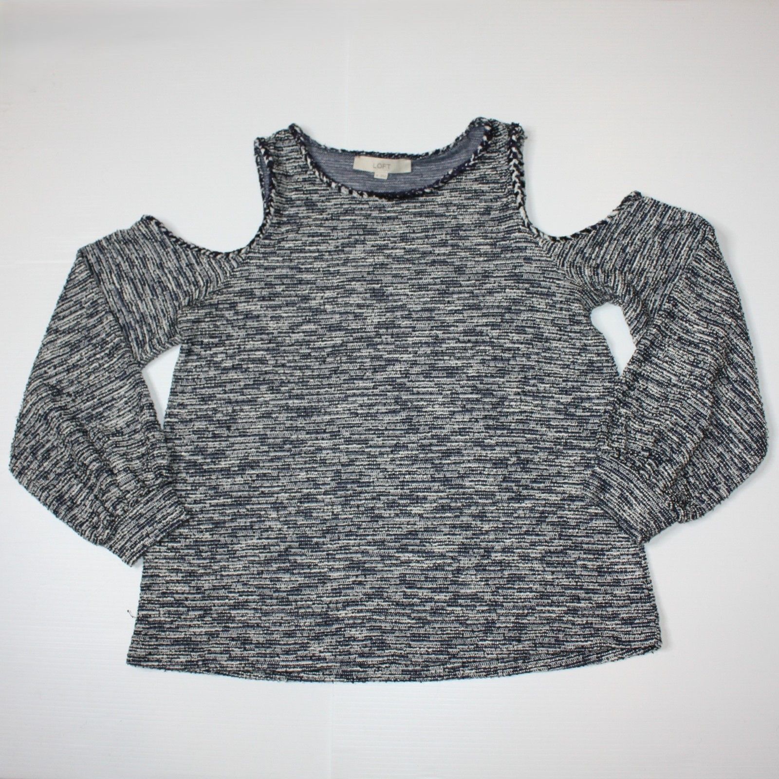 Loft Textured Spacedye Cold Shoulder Sweater Top in size Medium Size M / US 6-8 / IT 42-44 - 2 Thumbnail