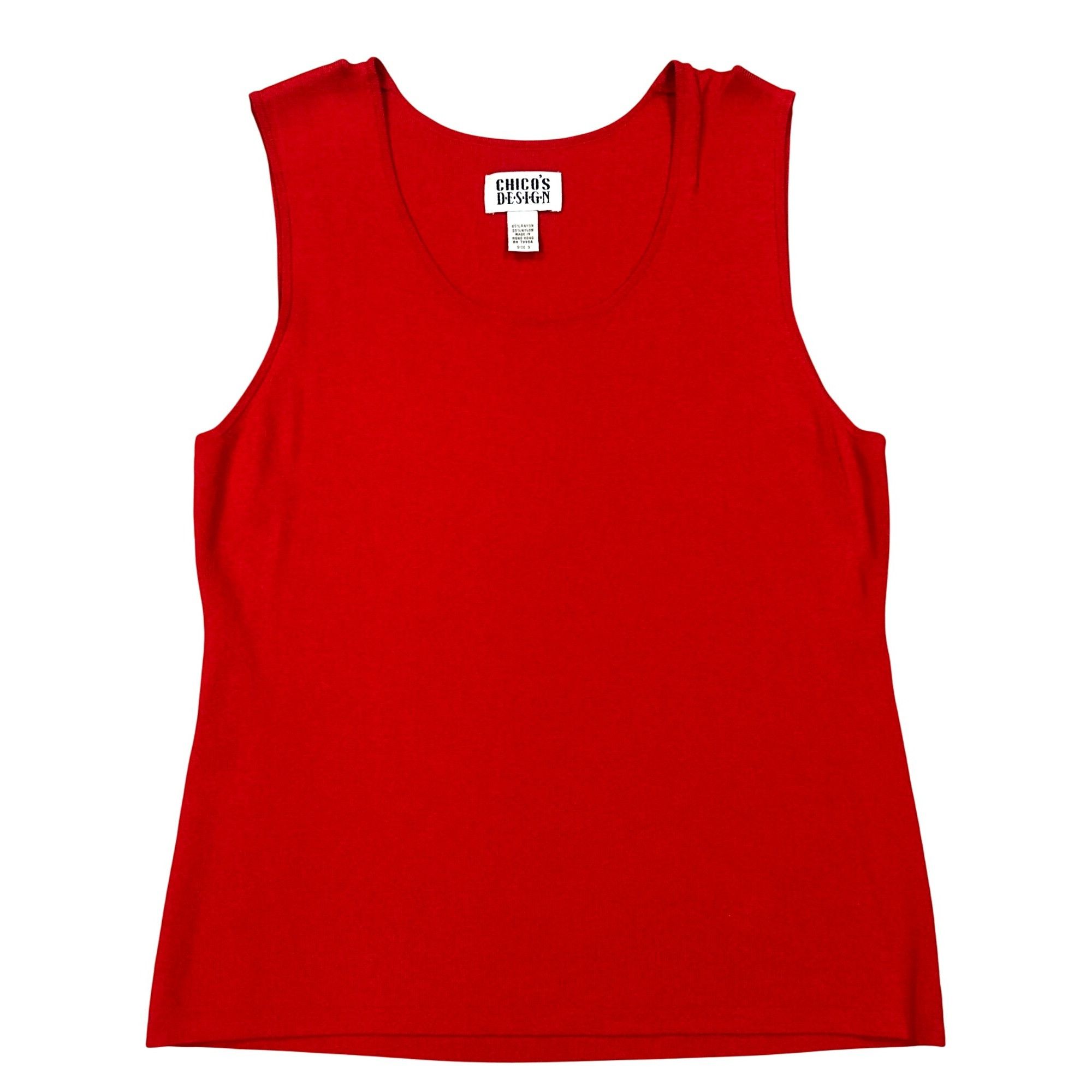 Chicos Chicos Design Vintage Apple Red Tank Top Round Scoop Necklin Size XL / US 12-14 / IT 48-50 - 6 Thumbnail