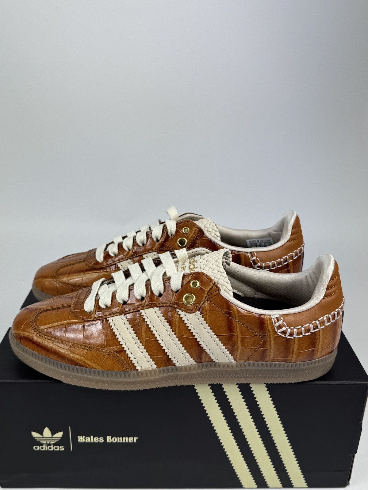 Adidas × Wales Bonner ADIDAS SAMBA BROWN CROC SNEAKERS Size US 5.5 / IT 35.5 - 3 Thumbnail