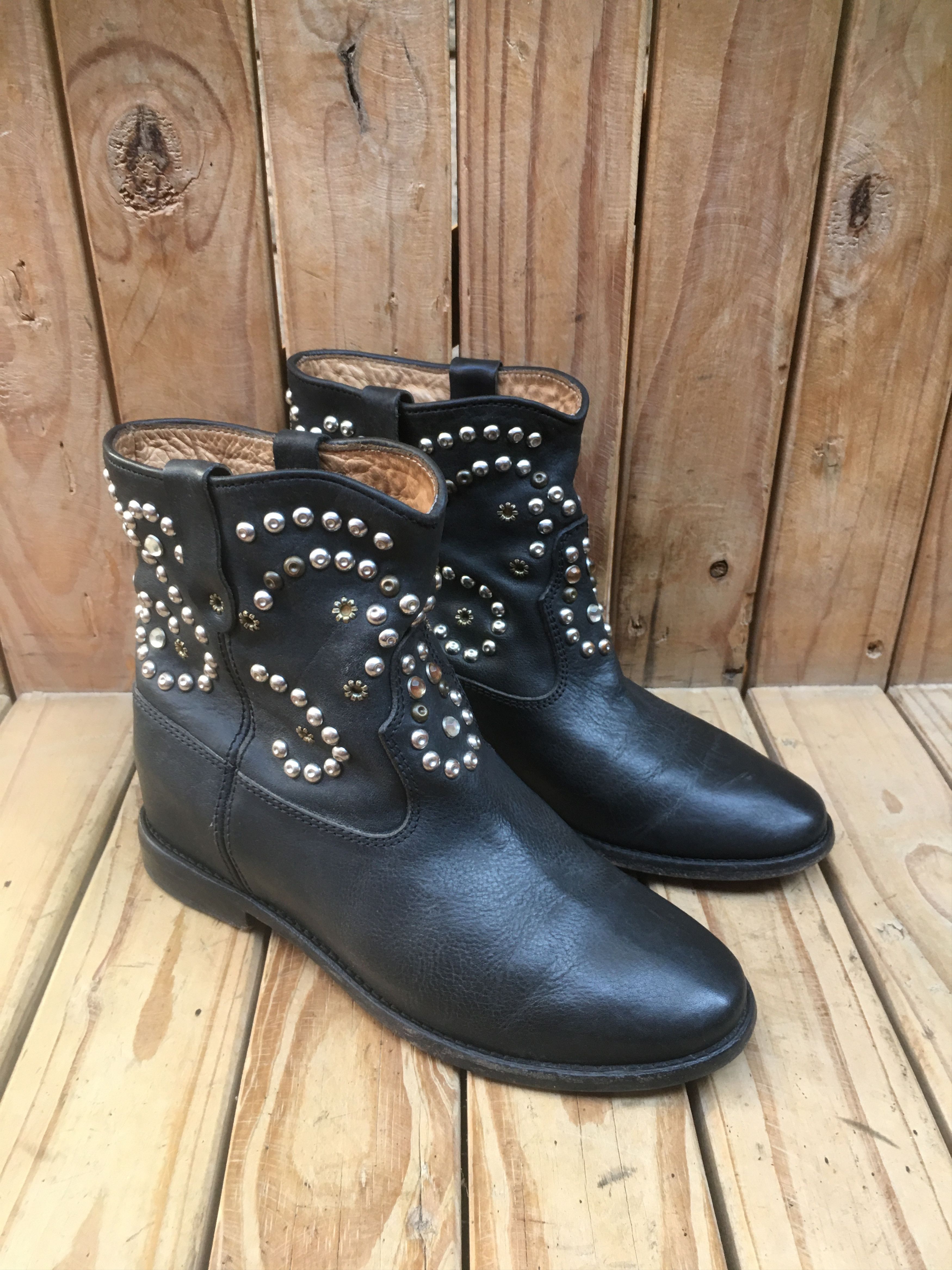 Isabel Marant Etoile isabel marant Etoile black leather boots Size US 7 / IT 37 - 5 Thumbnail