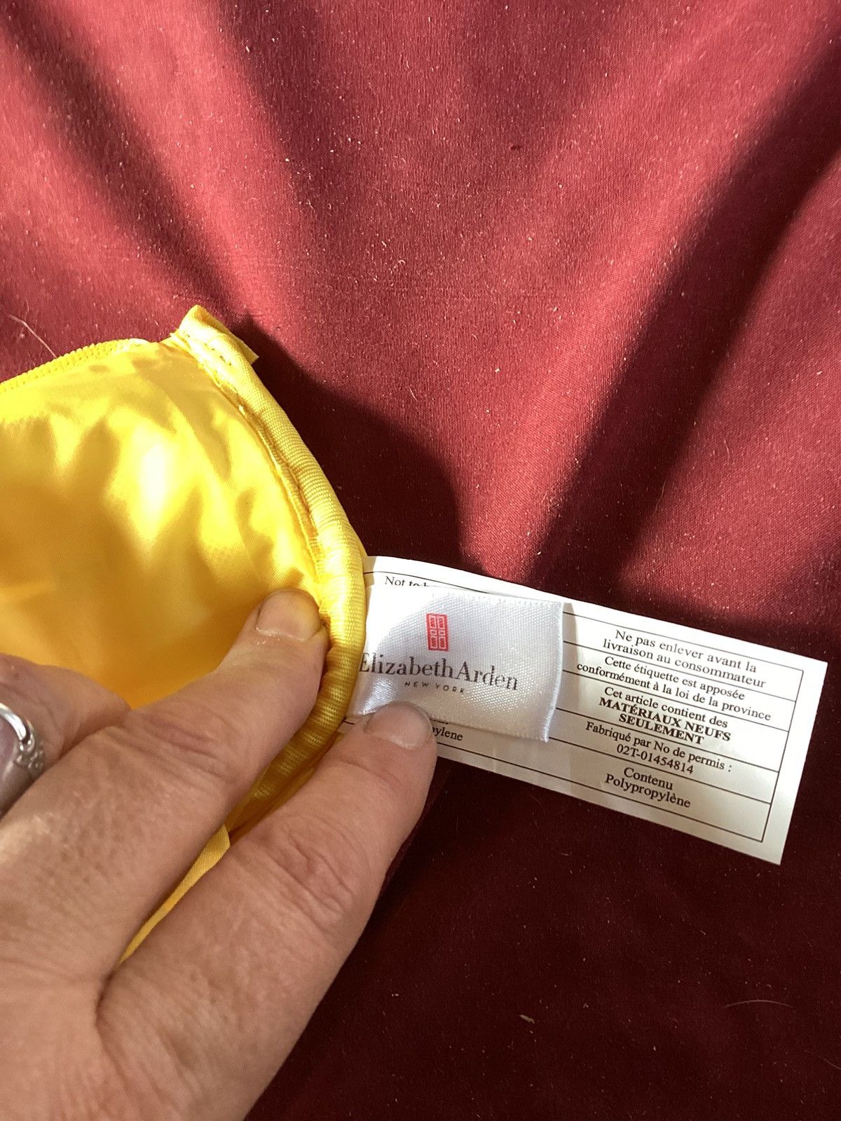 Other 624-Elizabeth Arden New York Yellow Quilted Cosmetic Bag Size ONE SIZE - 5 Thumbnail