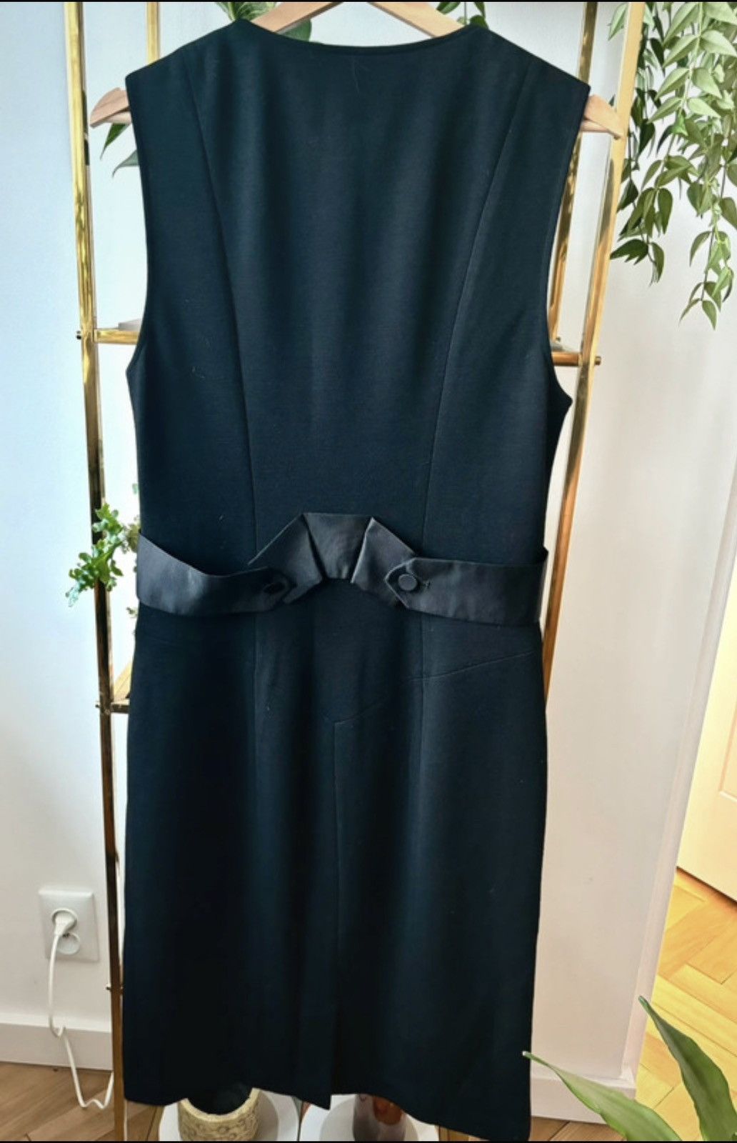 Diane von Furstenberg Diane von Furstenberg Wool Black Dress Size L / US 10 / IT 46 - 2 Thumbnail