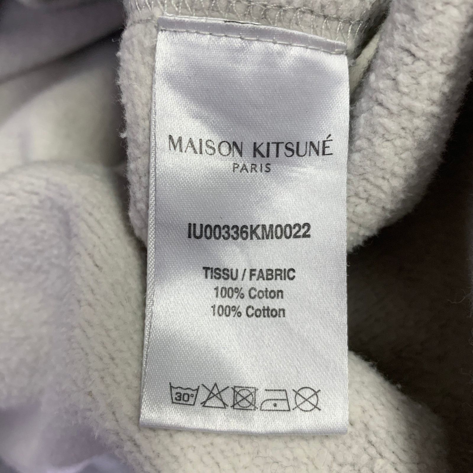 Maison Kitsune MAISON KITSUNE M Heather Grey Black Cotton Hooded Sweatshirt Size US M / EU 48-50 / 2 - 5 Thumbnail