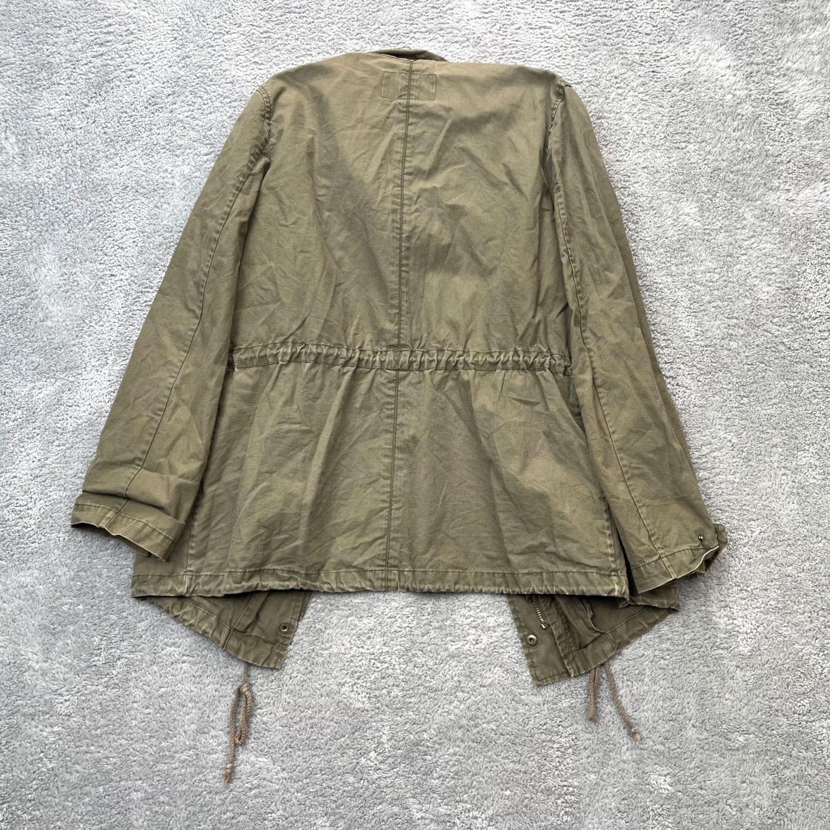 Banana Republic Banana Republic Jacket Womens Medium Green Military Coat Army Canvas Military Jacket Vertical Zip Pockets Regular Fit Size M / US 6-8 / IT 42-44 - 6 Thumbnail