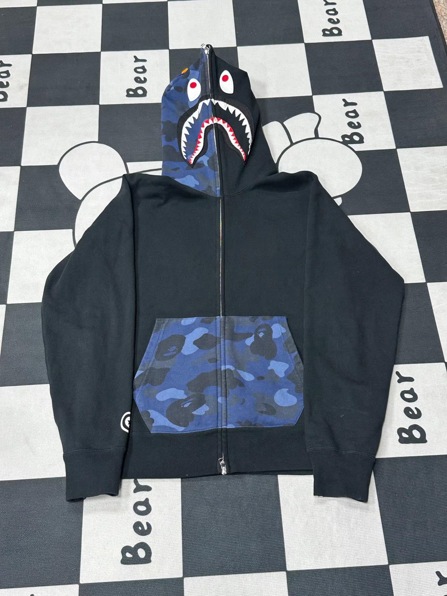 Bape BAPE Blue Half Shark Jacket K5 Size US L / EU 52-54 / 3 - 1 Thumbnail