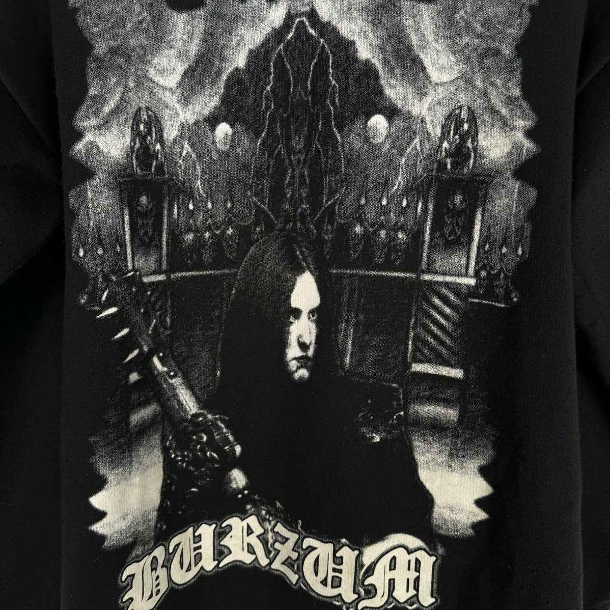 Band Tees Vintage 2000 Burzum Rare Black Metal Euro Hoodie Size US L / EU 52-54 / 3 - 4 Thumbnail