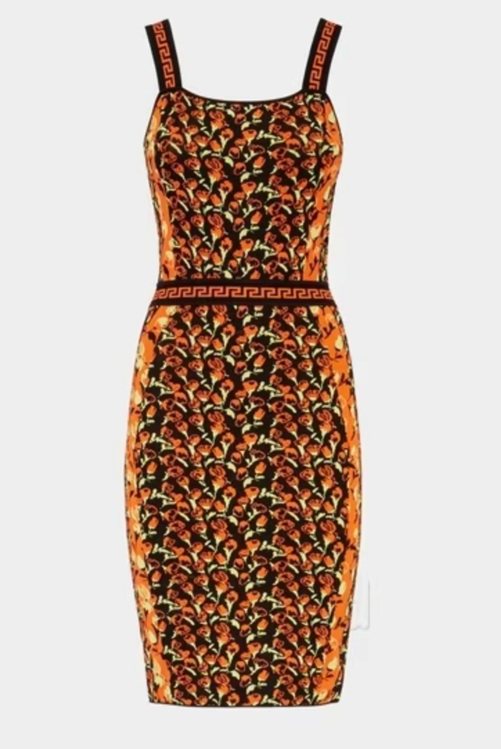 ワンピース VERSACE Printed Stretch Crepe One-Shoulder Dress Versace Sleeveless Cowl-Neck Metal Mesh Mini Dress | Neiman