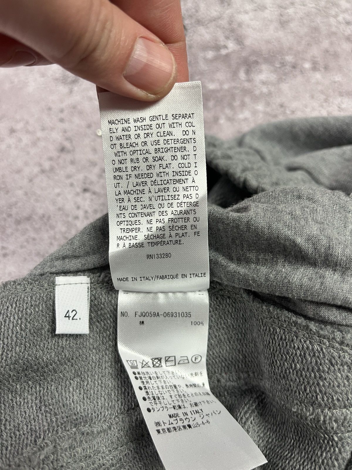 Thom Browne Thom Browne Grey Sweat 🇮🇹 Tricolor Stripe Lounge Size US 30 / EU 46 - 10 Thumbnail