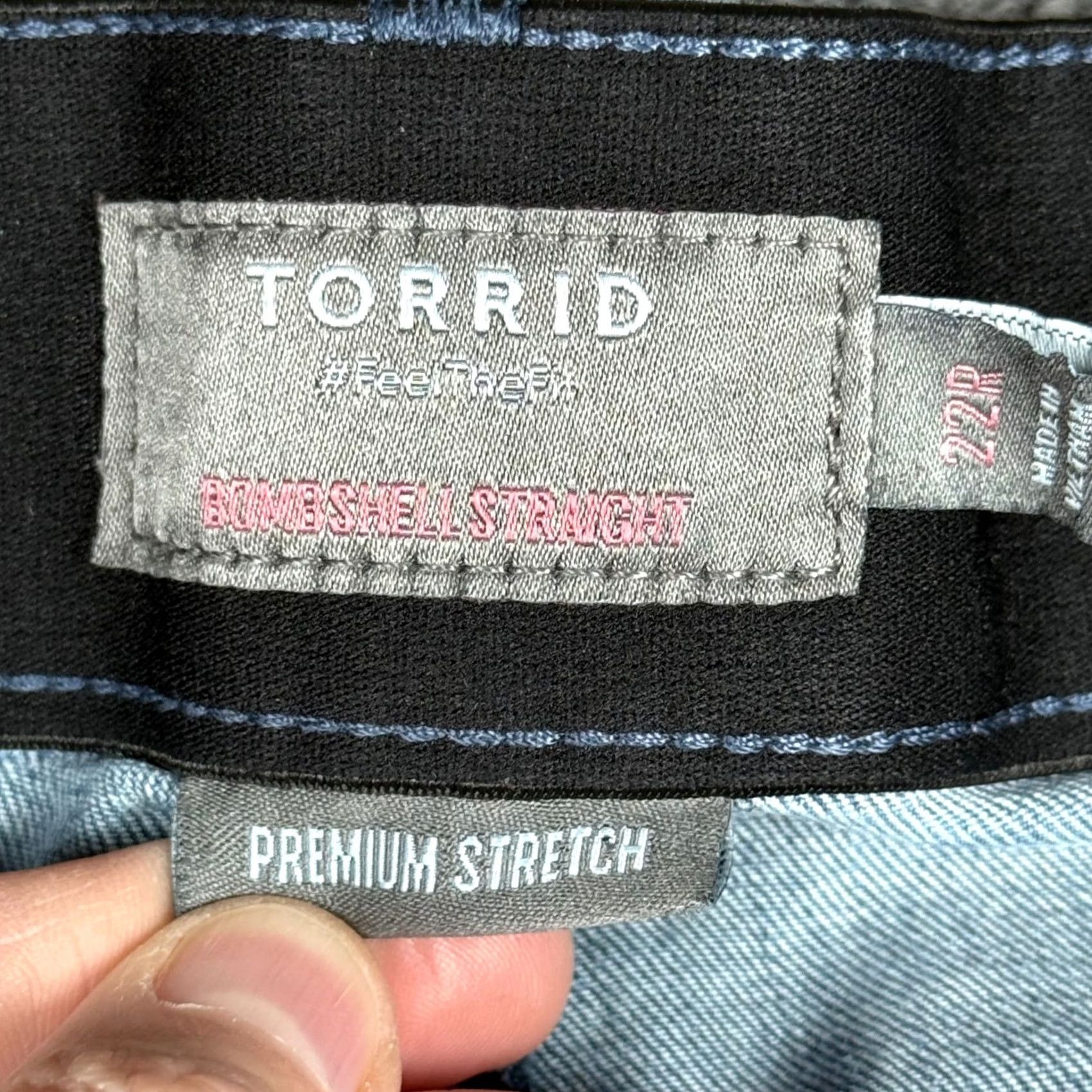 Torrid Torrid Bombshell Straight Premium Stretch Jeans Womens Size 22R - Blue Denim Size 40" / US 18 - 4 Thumbnail
