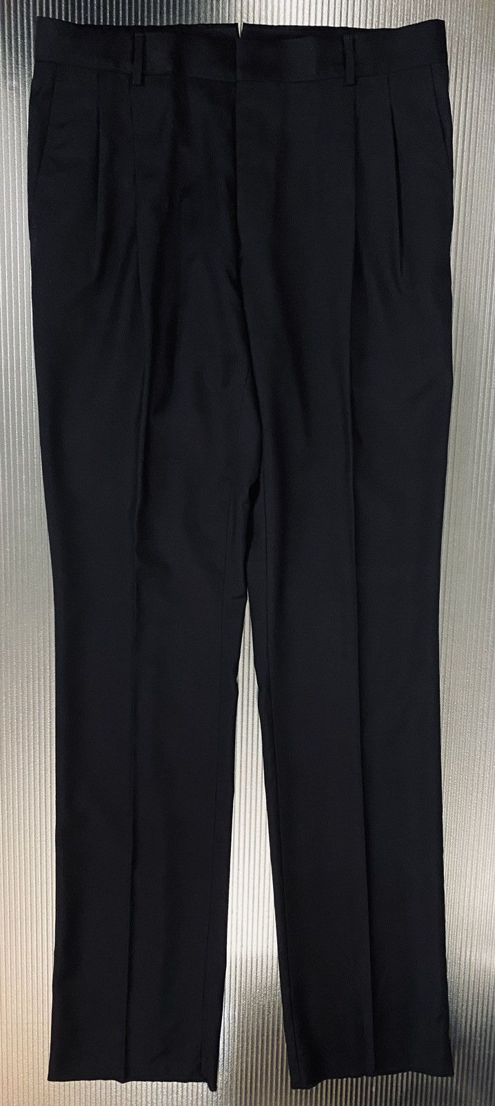Bottega Veneta Bottega Veneta 🇮🇹 Nero wool dual pleat dress slacks 34 NEW Size US 34 / EU 50 - 1 Thumbnail