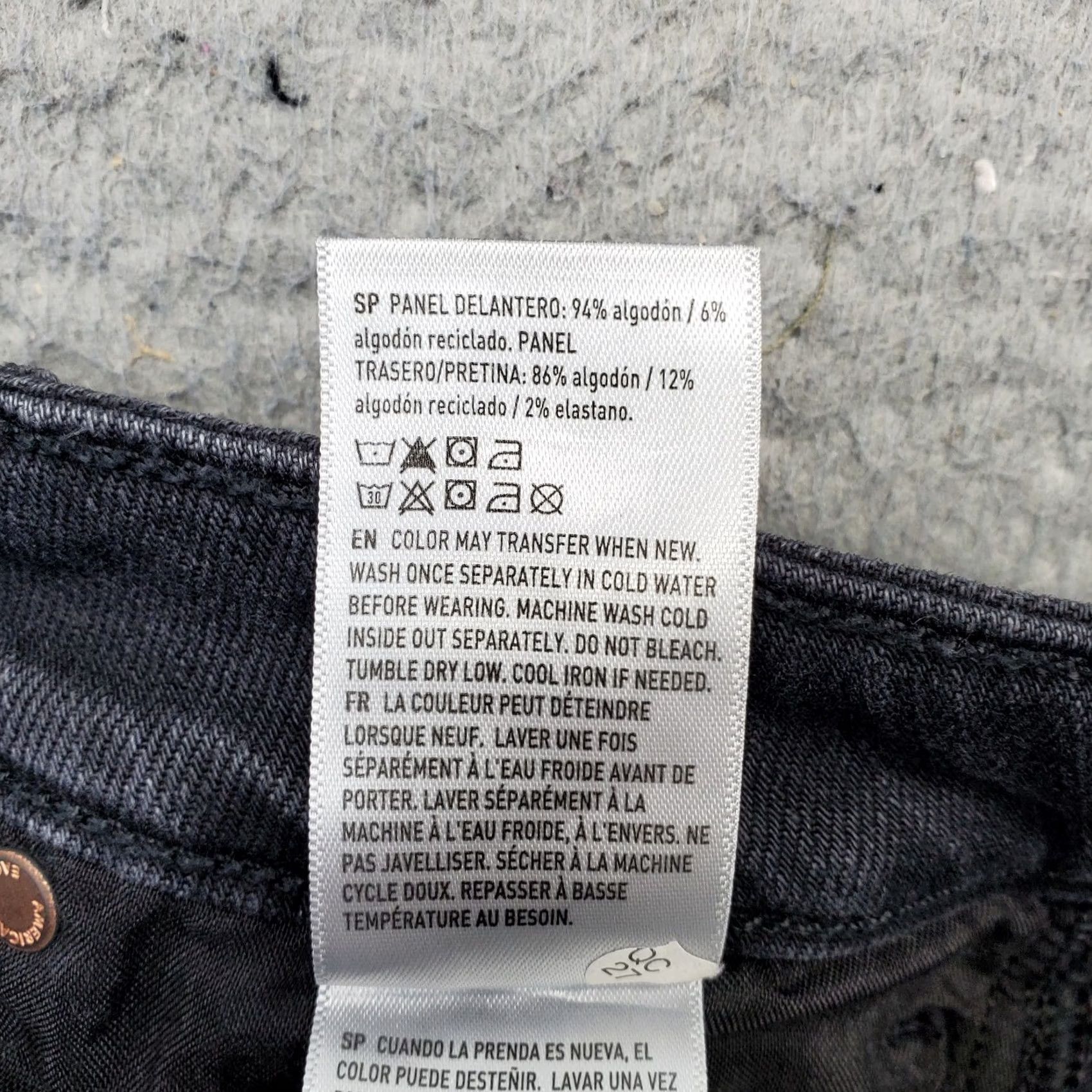American Eagle Outfitters American Eagle Strigid Jeans Womens 2 Black Denim Distressed Skinny Outdoor Jeans Womens Size 2 Black Distressed Outdoor Size 26" / US 2 / IT 38 - 6 Thumbnail
