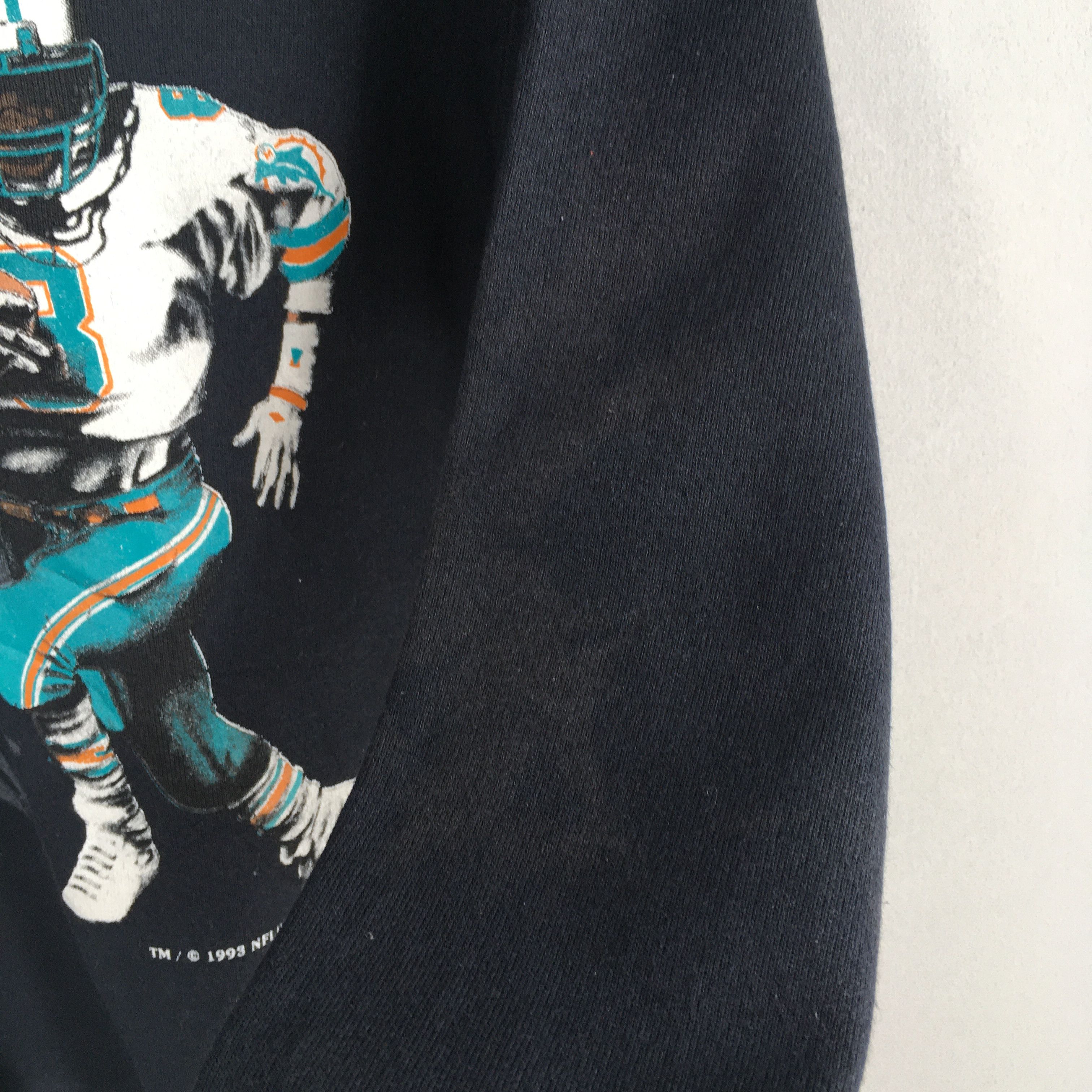 NFL Vintage 90s Miami Dolphins NFL Sweatshirt Youth Large Size US L / EU 52-54 / 3 - 5 Thumbnail