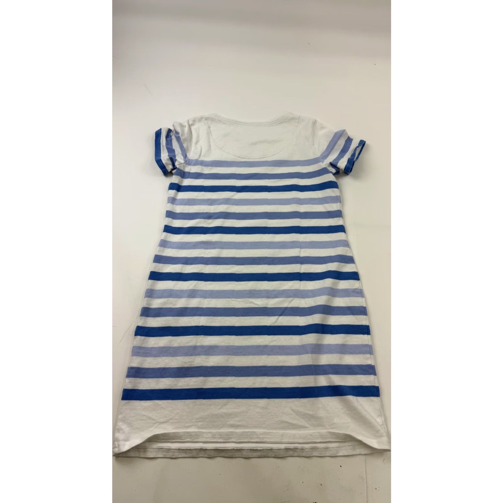 Vintage Joules T-Shirt Dress Womens 10 Blue White Striped Short Sleeve Riviera Nautical Dress - Short Size L / US 10 / IT 46 - 6 Thumbnail