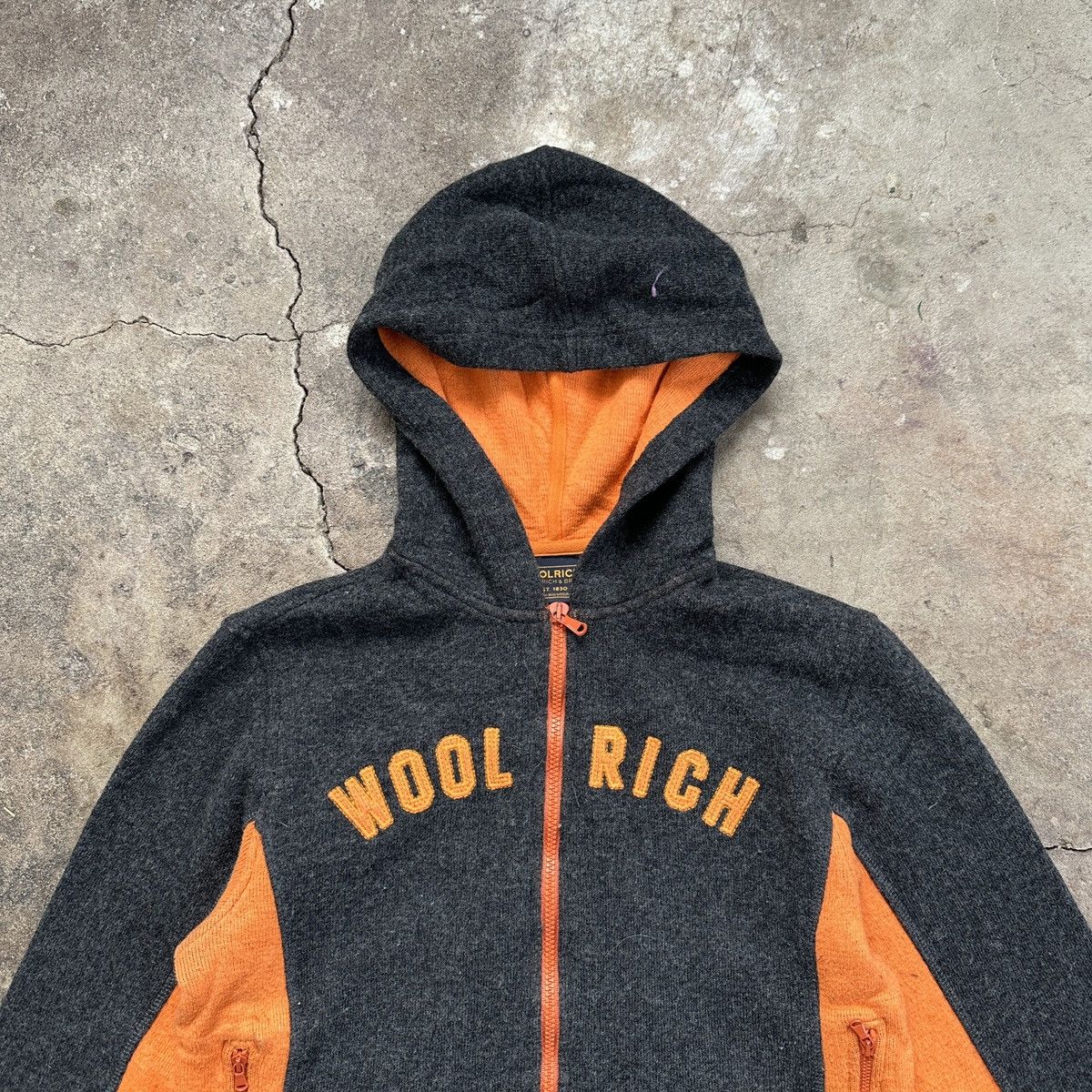Vintage × Woolrich Woolen Mills Woolrich Wool Zip Hoodie Size L / US 10 / IT 46 - 8 Thumbnail