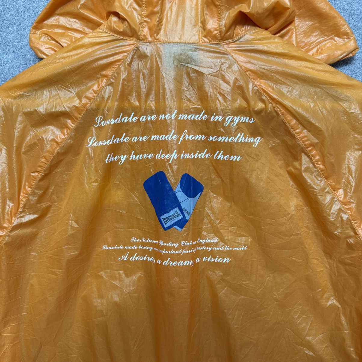 Lonsdale × Vintage Lonsdale Semi Transparent Sheer Windbreaker Hooded Jacket Size US M / EU 48-50 / 2 - 7 Thumbnail