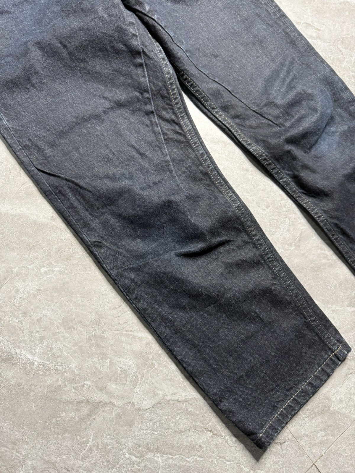 Rick Owens Drkshdw Rick Owens Berlin Cropped Blue Black Jeans Size US 27 - 3 Thumbnail