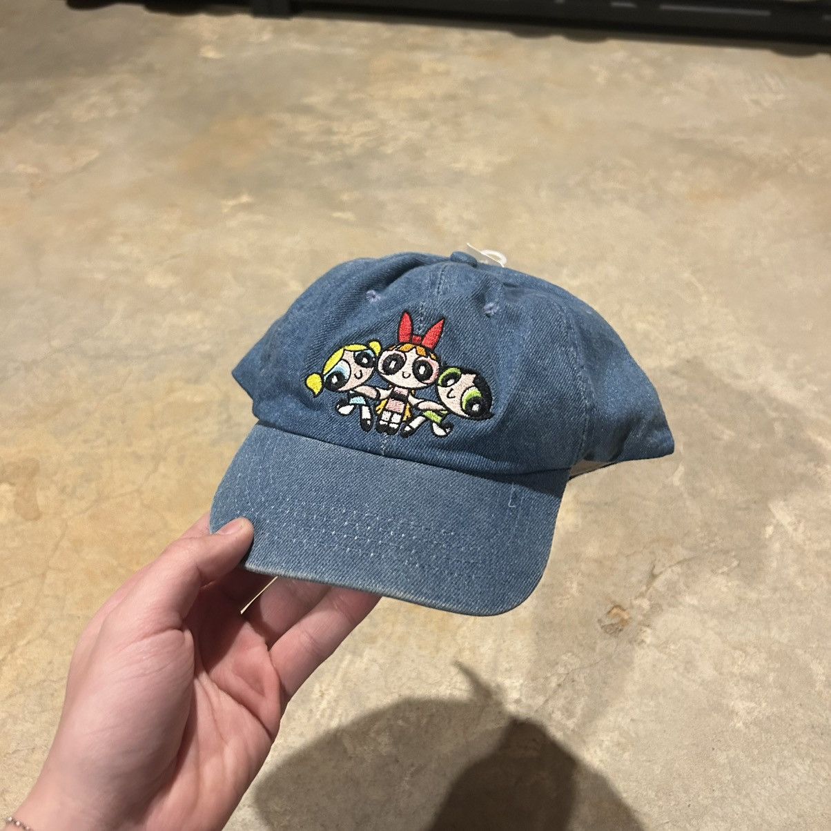 Cartoon Network × Vintage NEW Vintage 2000 Powerpuff Girls Denim Snapback Hat Cartoon Size ONE SIZE - 2 Thumbnail
