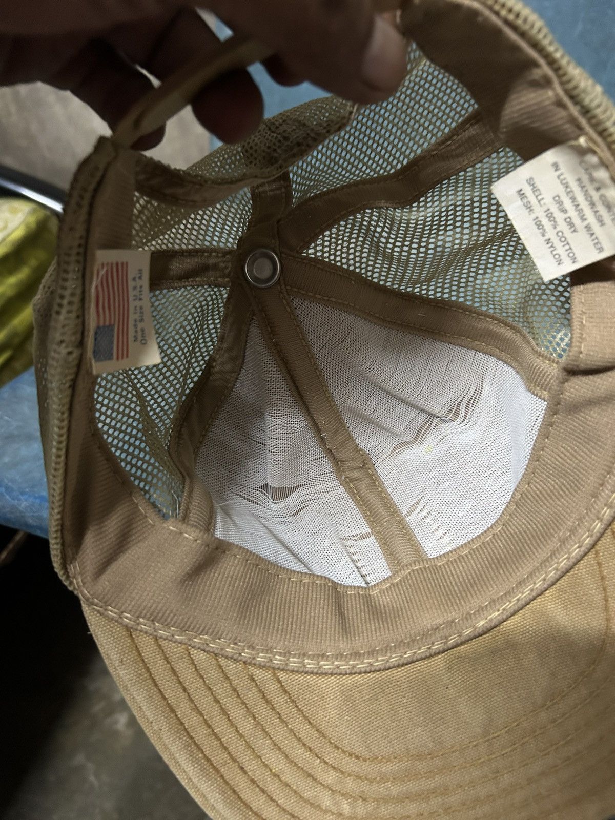 Carhartt 90s Original Mesh Trucker Cap Tan/Beige Size ONE SIZE - 7 Thumbnail