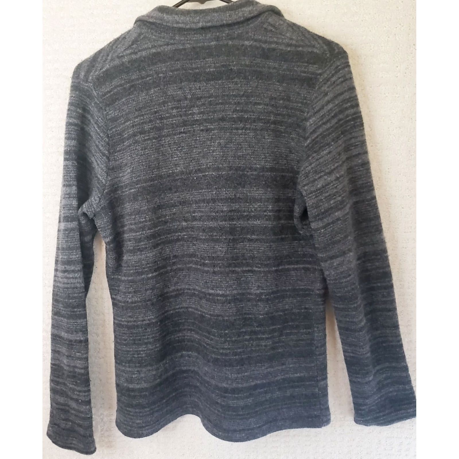 Vintage Woolrich Cardigan Sweater Wool Knit Heathered Gray Long Sleeve Crew Neck Pockets Vintage Womens M Wool Mix Size M / US 6-8 / IT 42-44 - 6 Thumbnail