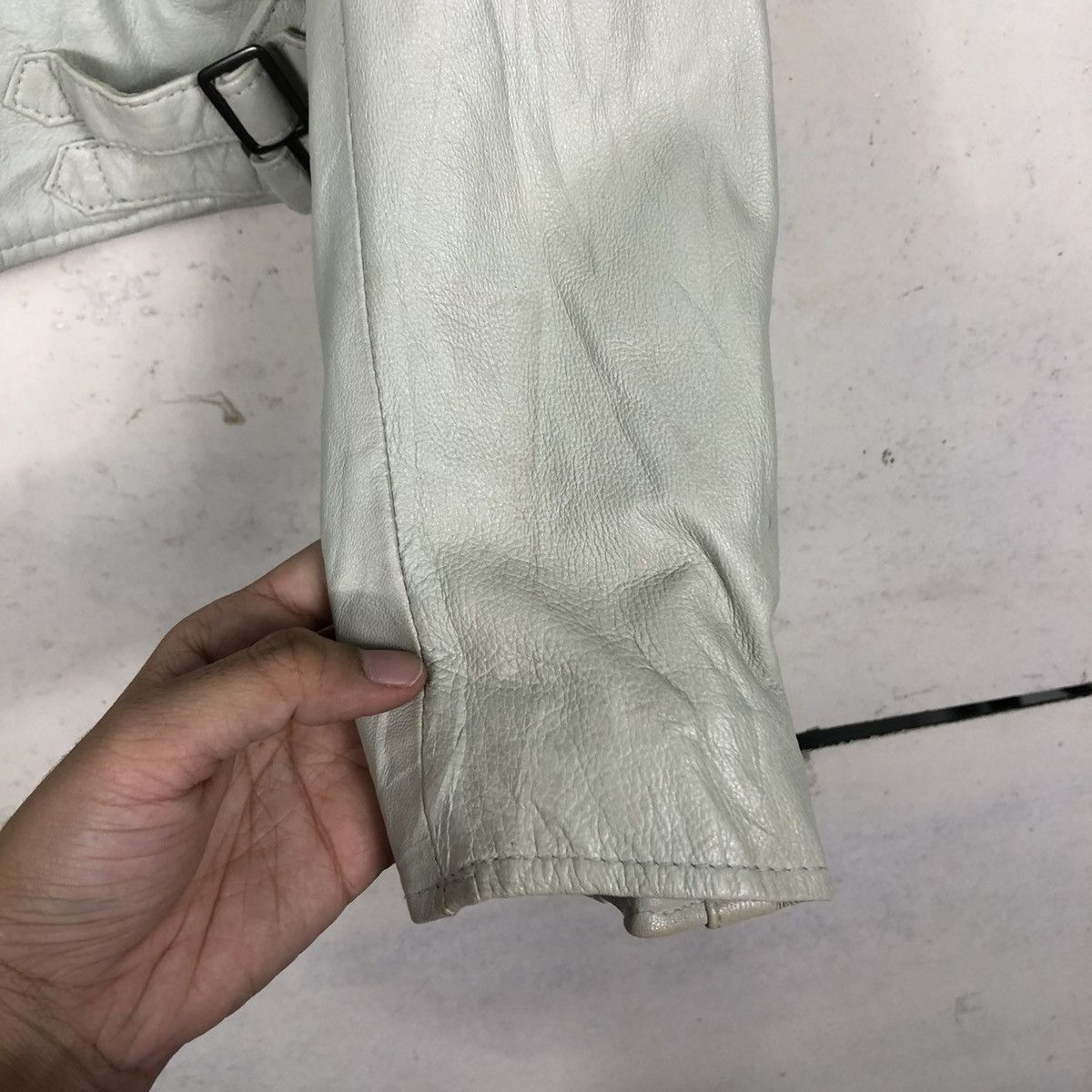 Japanese Brand 🔥CROPPED BIKER SOFT LEATHER JACKET MOUSSY ISSEY MIYAKE Size US S / EU 44-46 / 1 - 15 Thumbnail