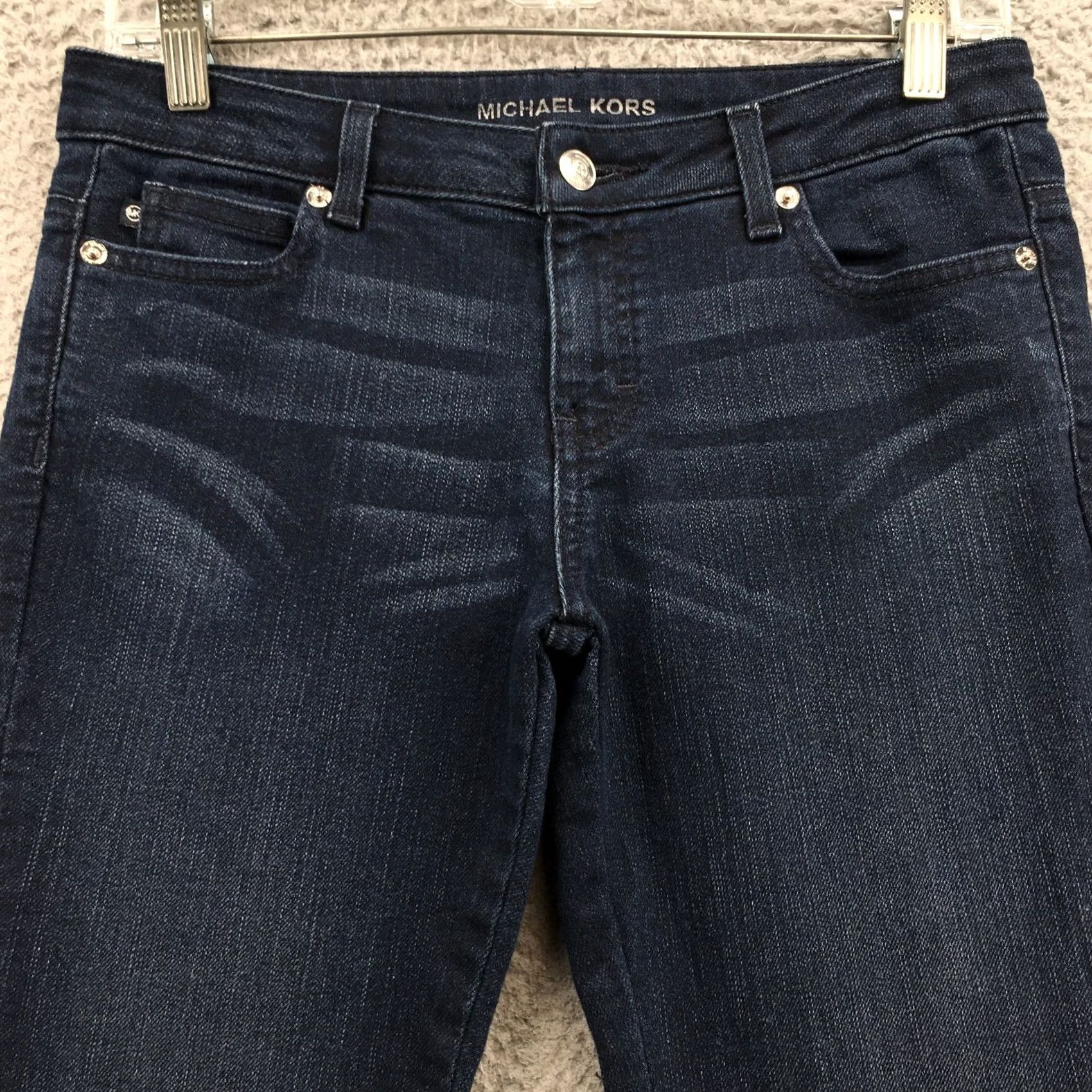 Michael Kors Michael Kors Skinny Jeans Women 4 Blue Denim Cotton Blend Zip Fly Jeans Distressed? No. 4 Size 27" / US 4 / IT 40 - 2 Thumbnail