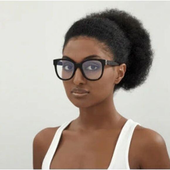 Saint Laurent Paris Saint Laurent SLM97 003 Eyeglasses Havana 54mm Square Frame Size ONE SIZE - 3 Thumbnail