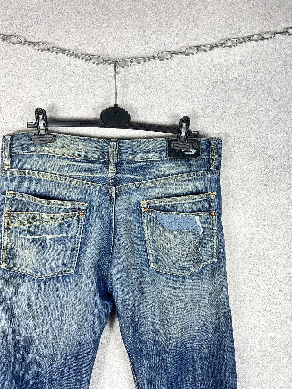Diesel Vintage Diesel Embroidered Logo Distressed Faded Jeans Y2k Size US 32 / EU 48 - 2 Thumbnail