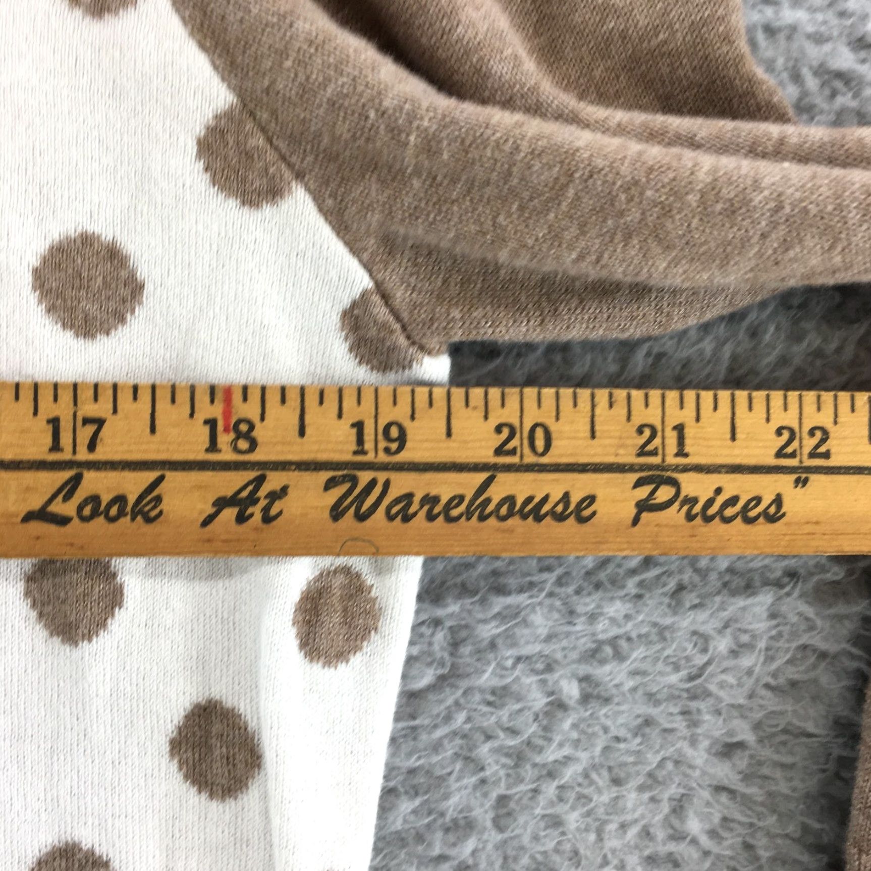 Banana Republic Banana Republic Polka Dot Pullover Sweater Womens L Cotton Blend Beige White Top Size L / US 10 / IT 46 - 4 Thumbnail