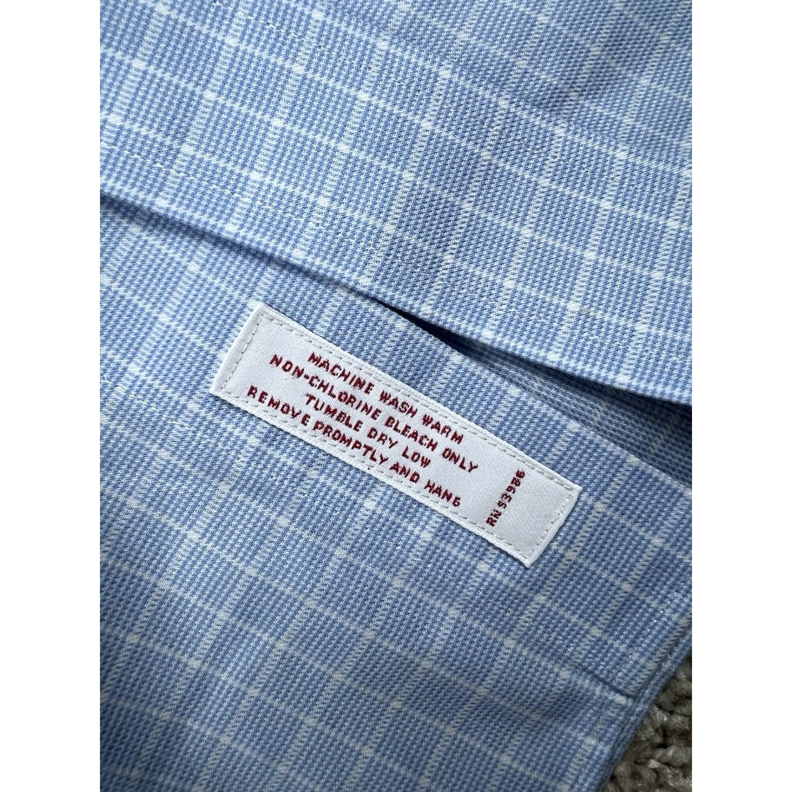 Brooks Brothers Brooks Brothers Dress Shirt 16.5-2/3 Men Blue Plaid Button Up Long Sleeve Cotton Size 46R - 6 Thumbnail