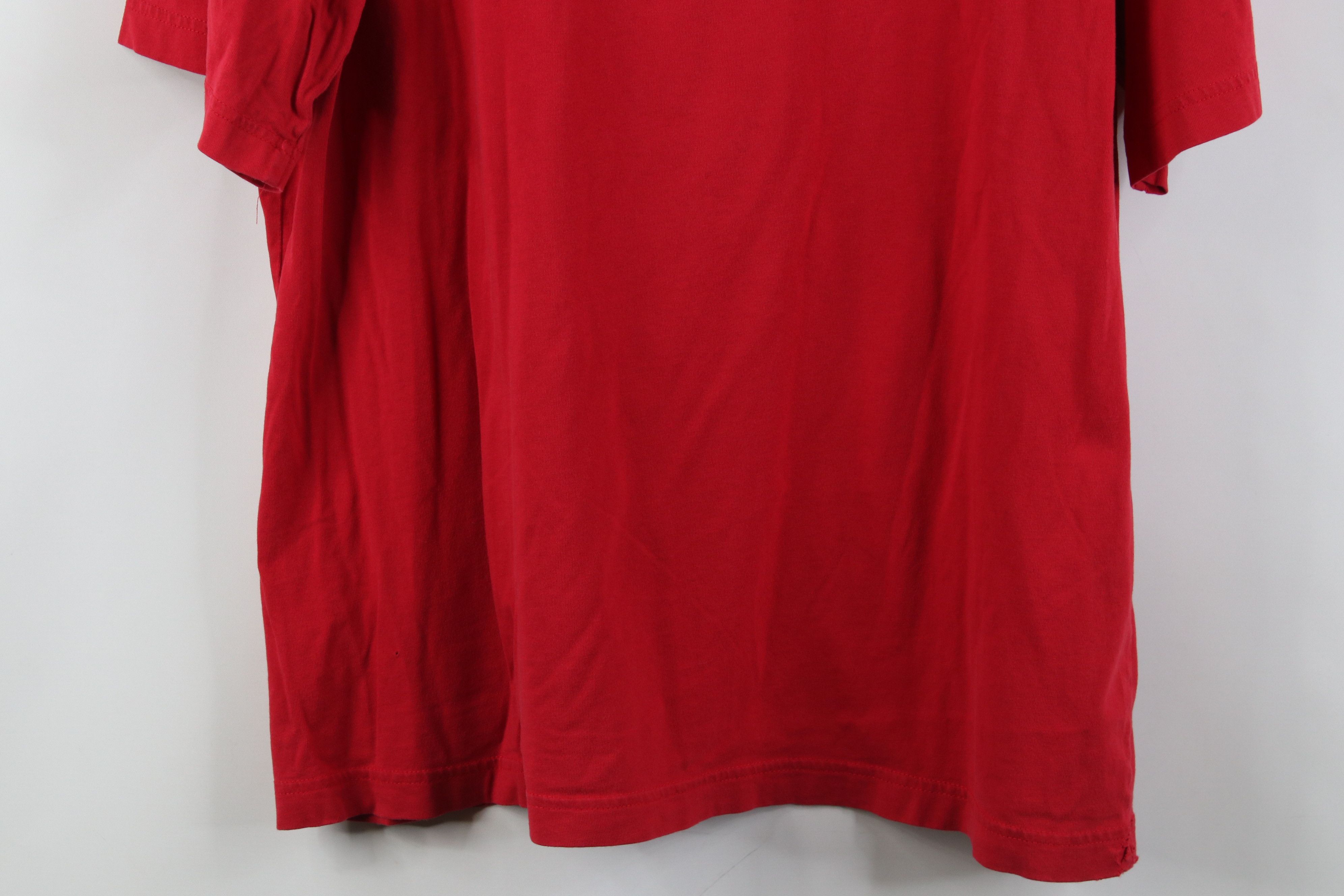 Lands' End Vintage Y2K Lands End Blank Short Sleeve Cotton T-Shirt Red Size US L / EU 52-54 / 3 - 15 Thumbnail