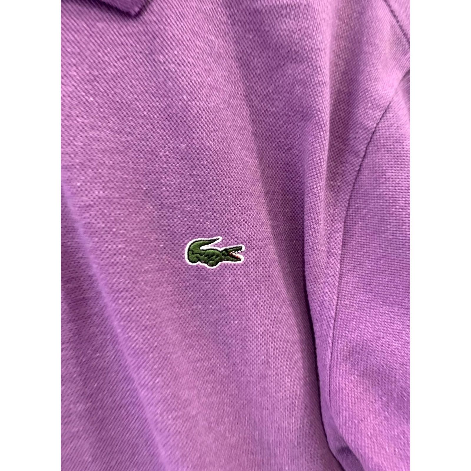 Lacoste VINTAGE Lacoste Polo Shirt Made in France Purple XL / Large Men Size 6, Classic Fit, Short Sleeve Size US XL / EU 56 / 4 - 7 Thumbnail