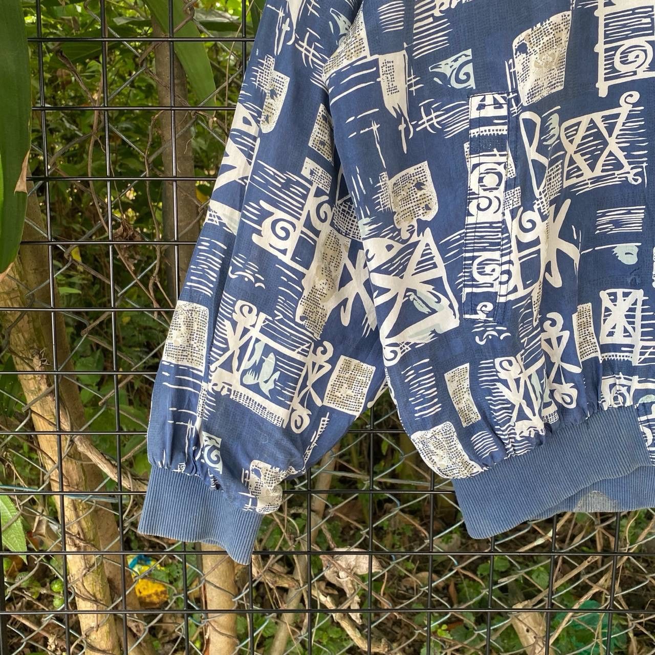 Japanese Brand × Vintage Vtg Japan Pure Silk Printed Zipper Jacket Size US XL / EU 56 / 4 - 4 Thumbnail