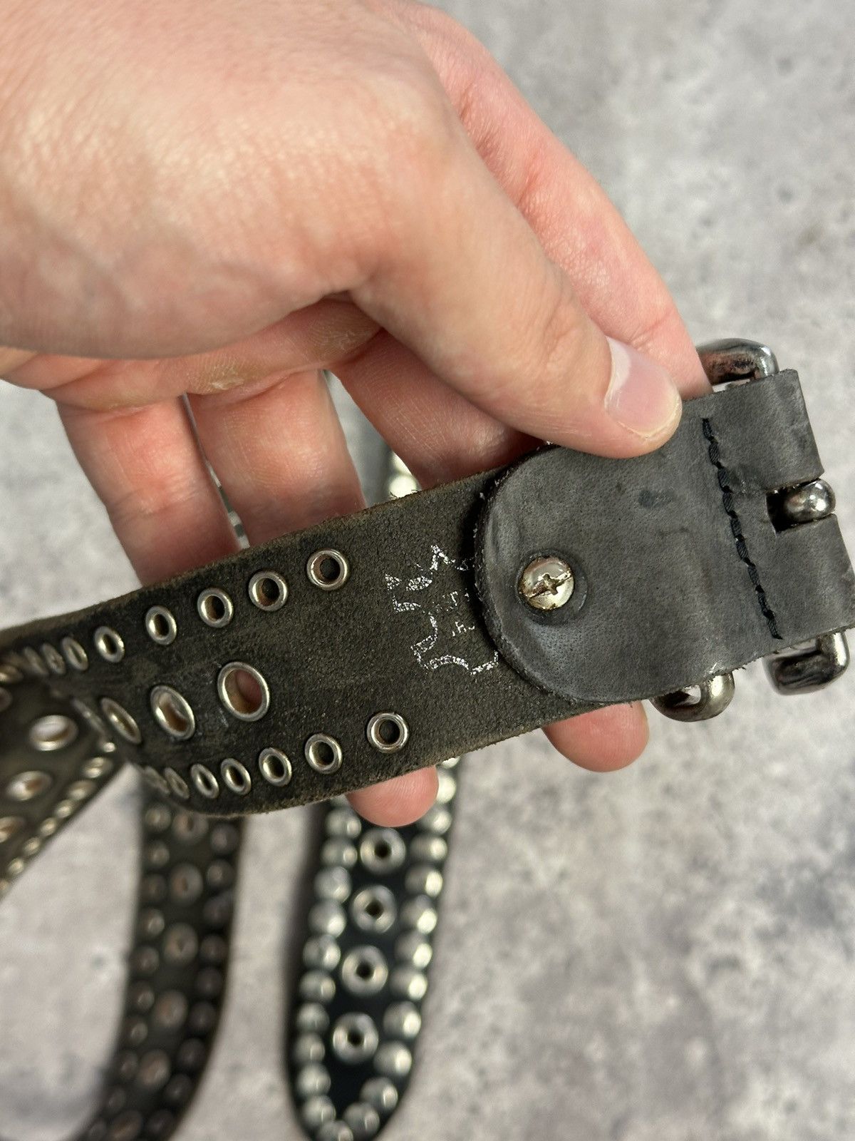 Hysteric Glamour Vintage Rhinestones Leather Belt Y2K Punk Metal Cowboy Size ONE SIZE - 6 Thumbnail