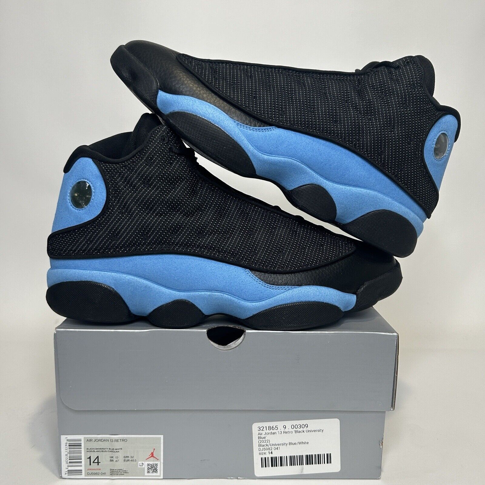 Nike Nike Air Jordan 13 Retro OG “Black University Blue/UNC” 2024 Size US 14 / EU 47 - 1 Thumbnail
