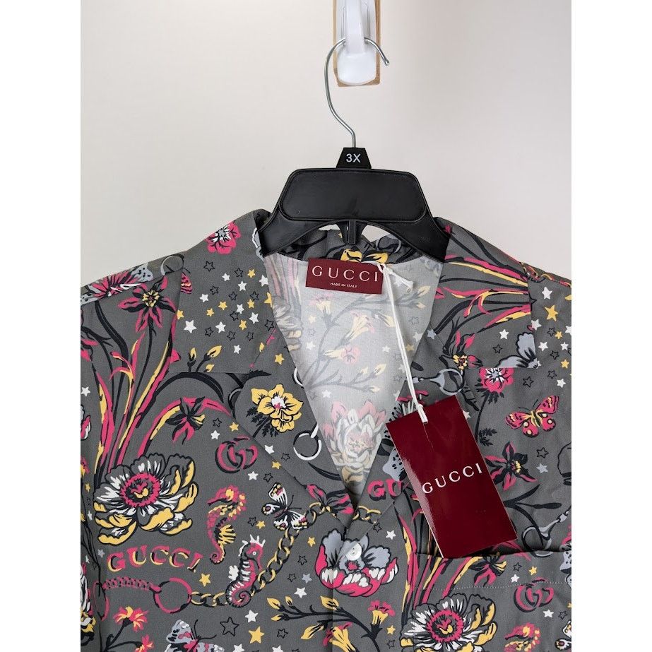 Gucci o1rshd1 Cotton Bowling Shirt in Multicolor Size US M / EU 48-50 / 2 - 6 Thumbnail