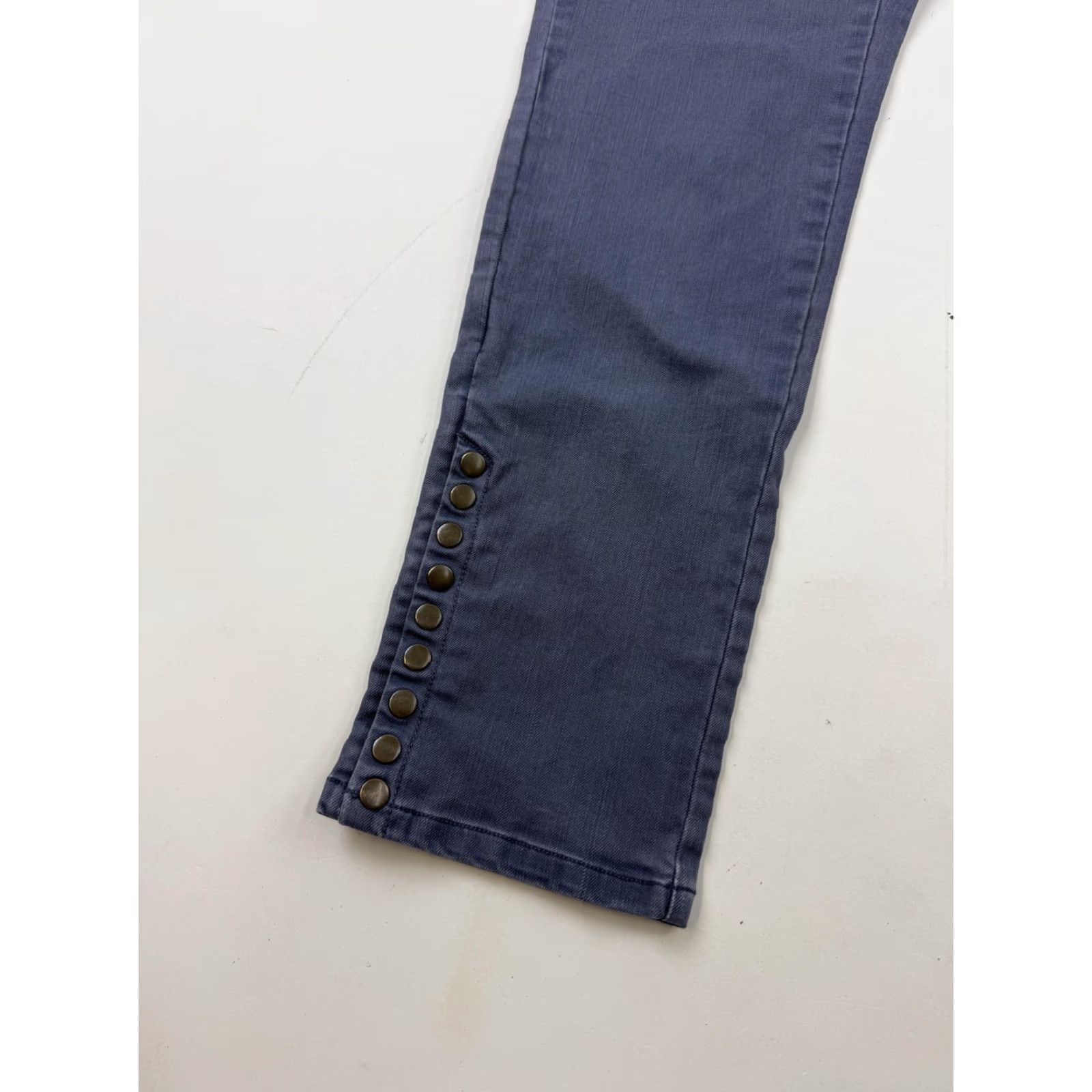 Soft Surroundings Soft Surroundings Jeans Womens Small Blue Slim Straight Elastic Waist Button Hem Size 28" / US 6 / IT 42 - 2 Thumbnail