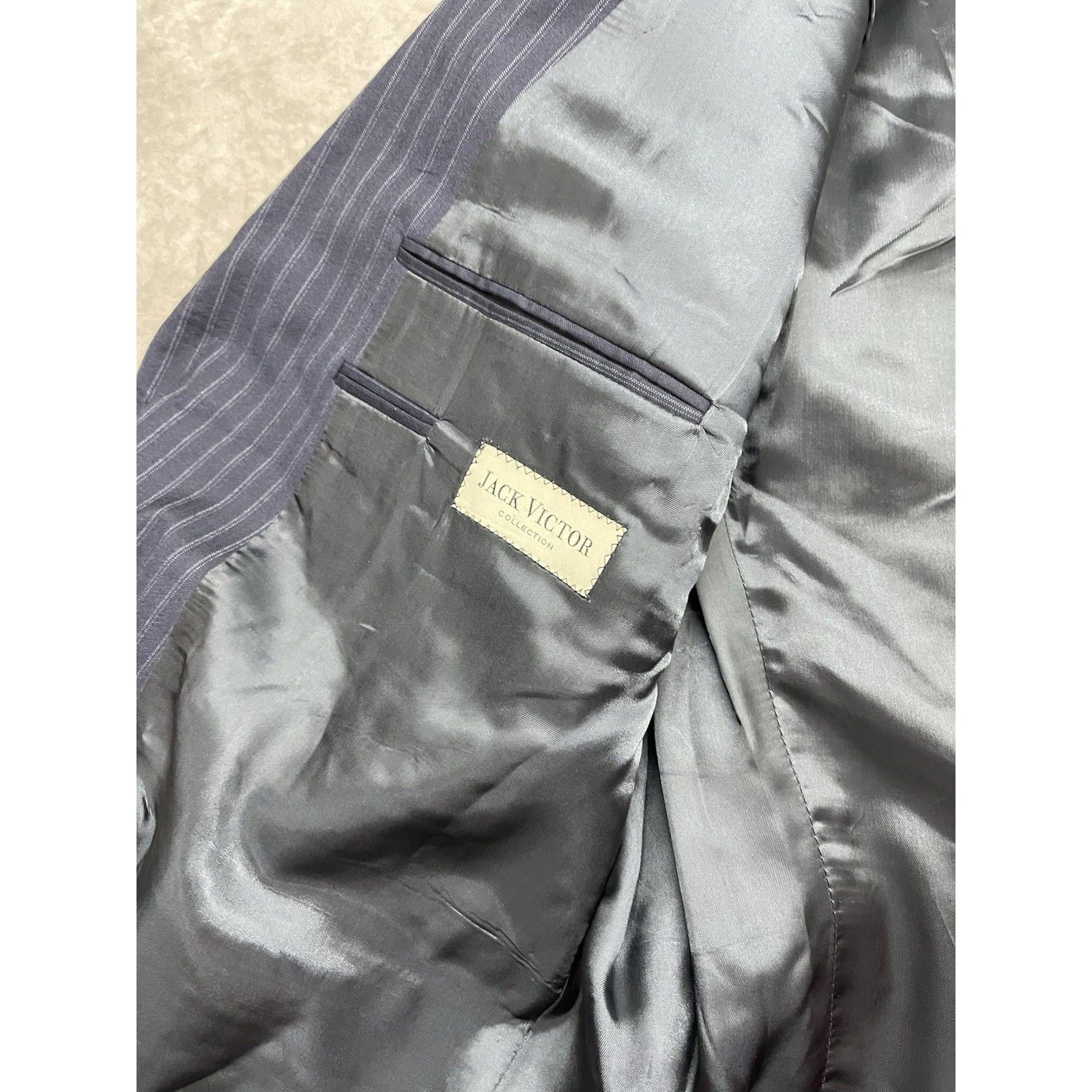 Jack Victor Loro Piana Jack Victor Super 120s Wool Pinstripe Blazer Jack Size 50R - 6 Thumbnail