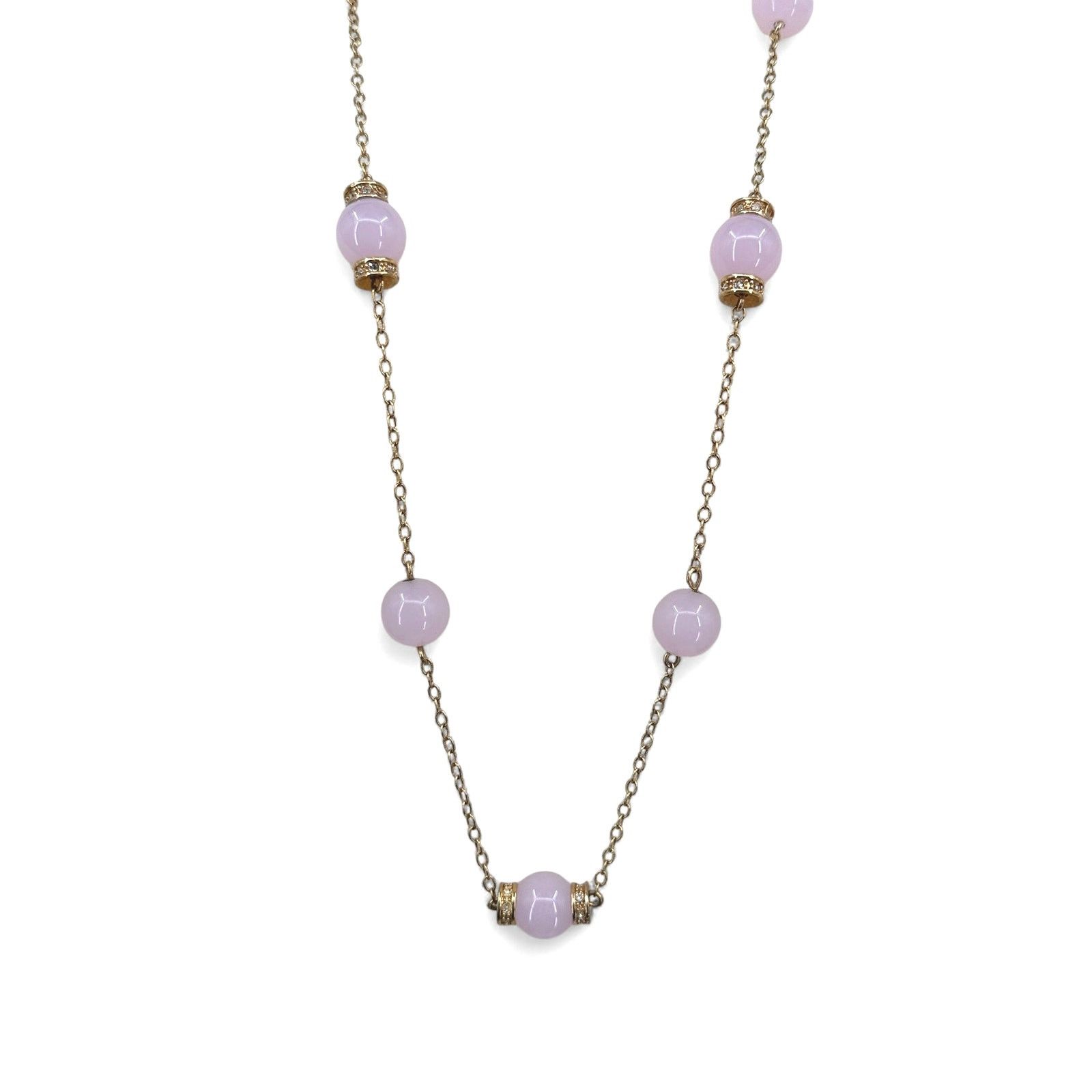 J.Crew J Crew Statement Necklace Long Layering Goldtone Pale Pink Size ONE SIZE - 4 Thumbnail