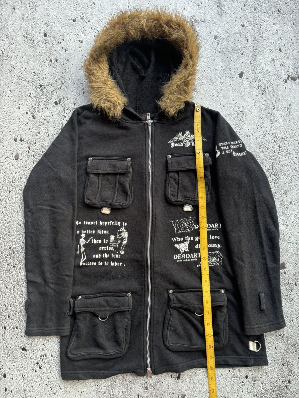 If Six Was Nine Y2k Deorat poem lgb punk style Fur hoodie Size US M / EU 48-50 / 2 - 10 Thumbnail