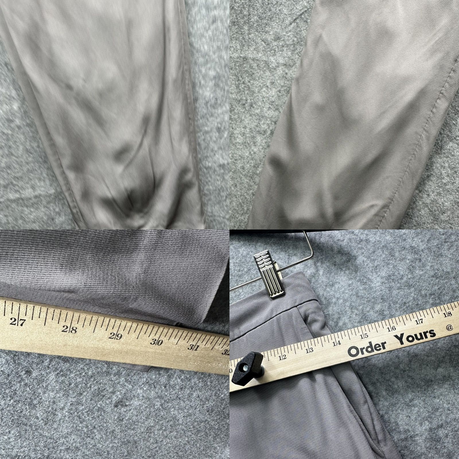 Reiss Reiss Karmine Pants Womens 2 Gray Straight Leg Dress Trousers Lined Stretch Size 26" / US 2 / IT 38 - 9 Thumbnail