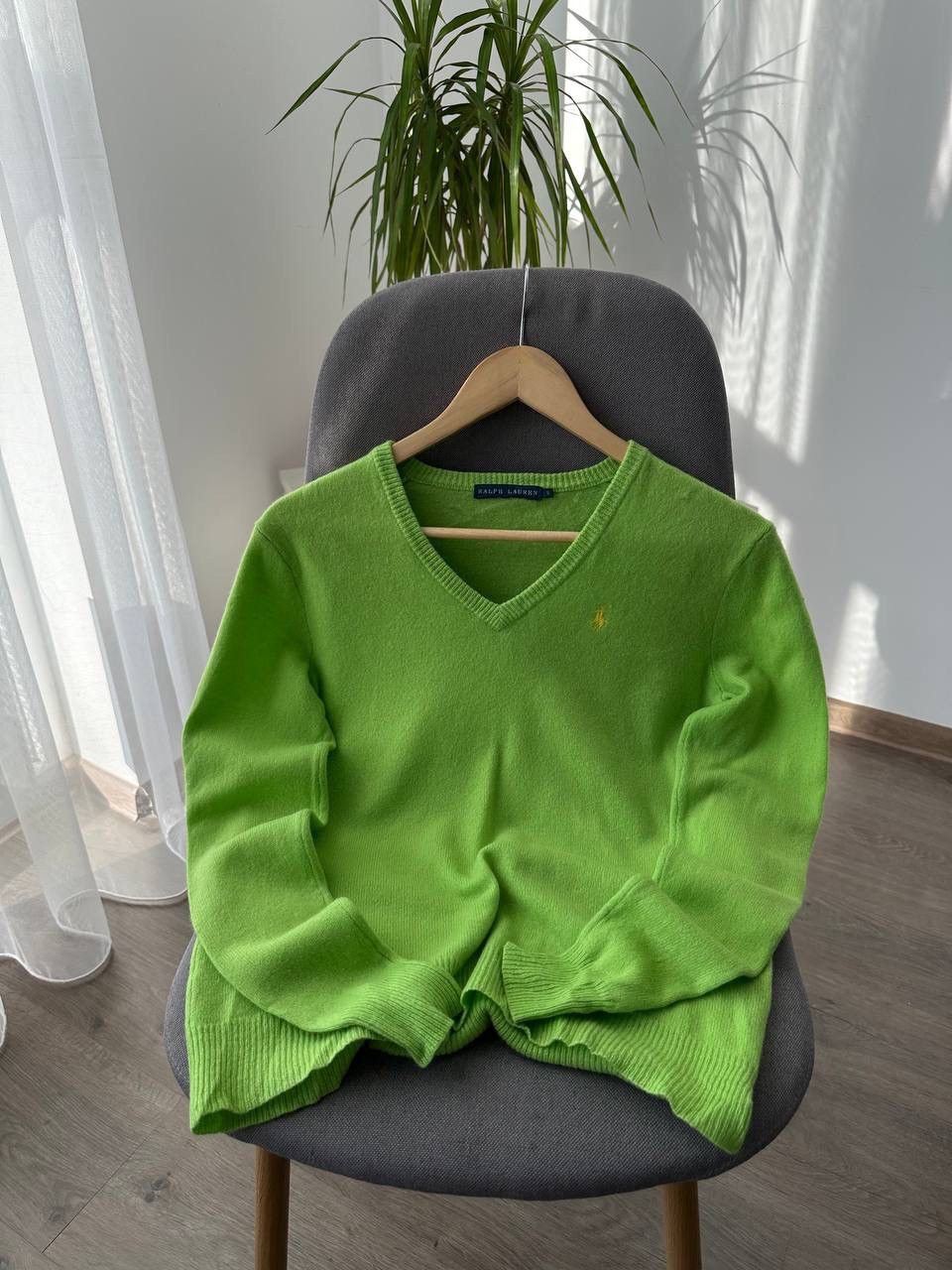 Polo Ralph Lauren × Vintage Vintage Polo Ralph Lauren Cashmere Green Sweater Size S / US 4 / IT 40 - 9 Thumbnail