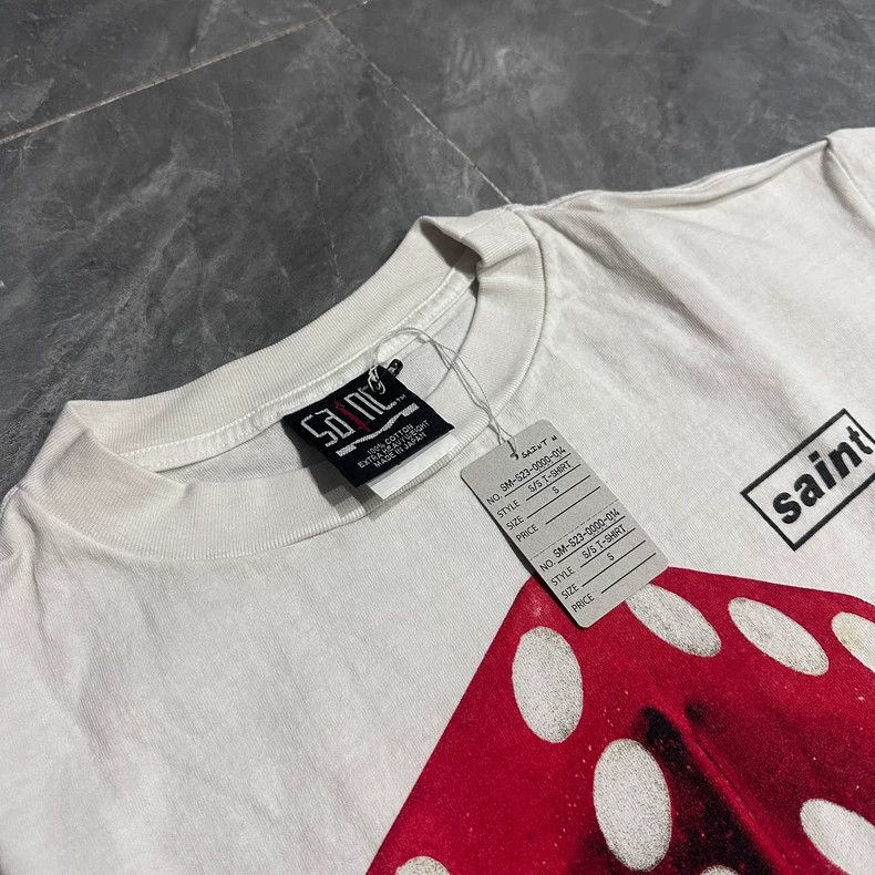 Saint Michael Saint Michael White and red dice washed and made old short Size US S / EU 44-46 / 1 - 3 Thumbnail