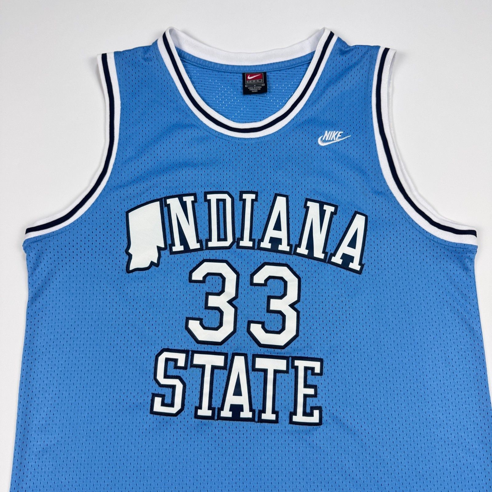 NBA Vtg Nike Indiana State Larry Bird 33 Jersey L Size US L / EU 52-54 / 3 - 3 Thumbnail