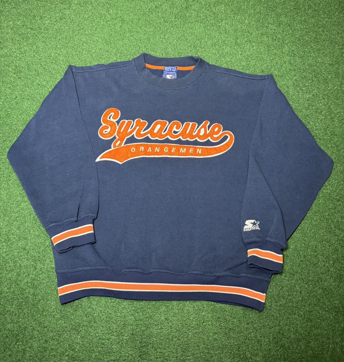 Vintage Syracuse Starter 90s Large Blue College Sweatshirt