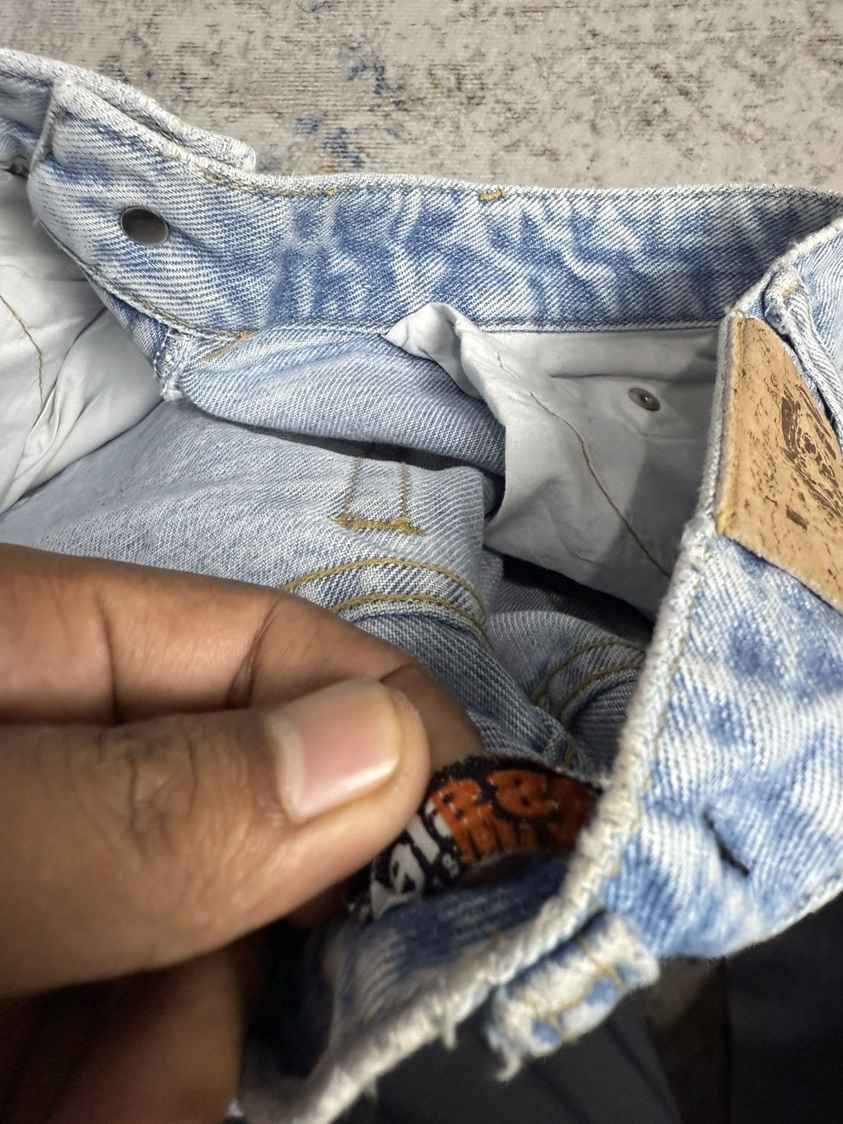 Tornado Mart Jassie y2k style leopard petern pocket denim pants Size US 29 - 9 Thumbnail