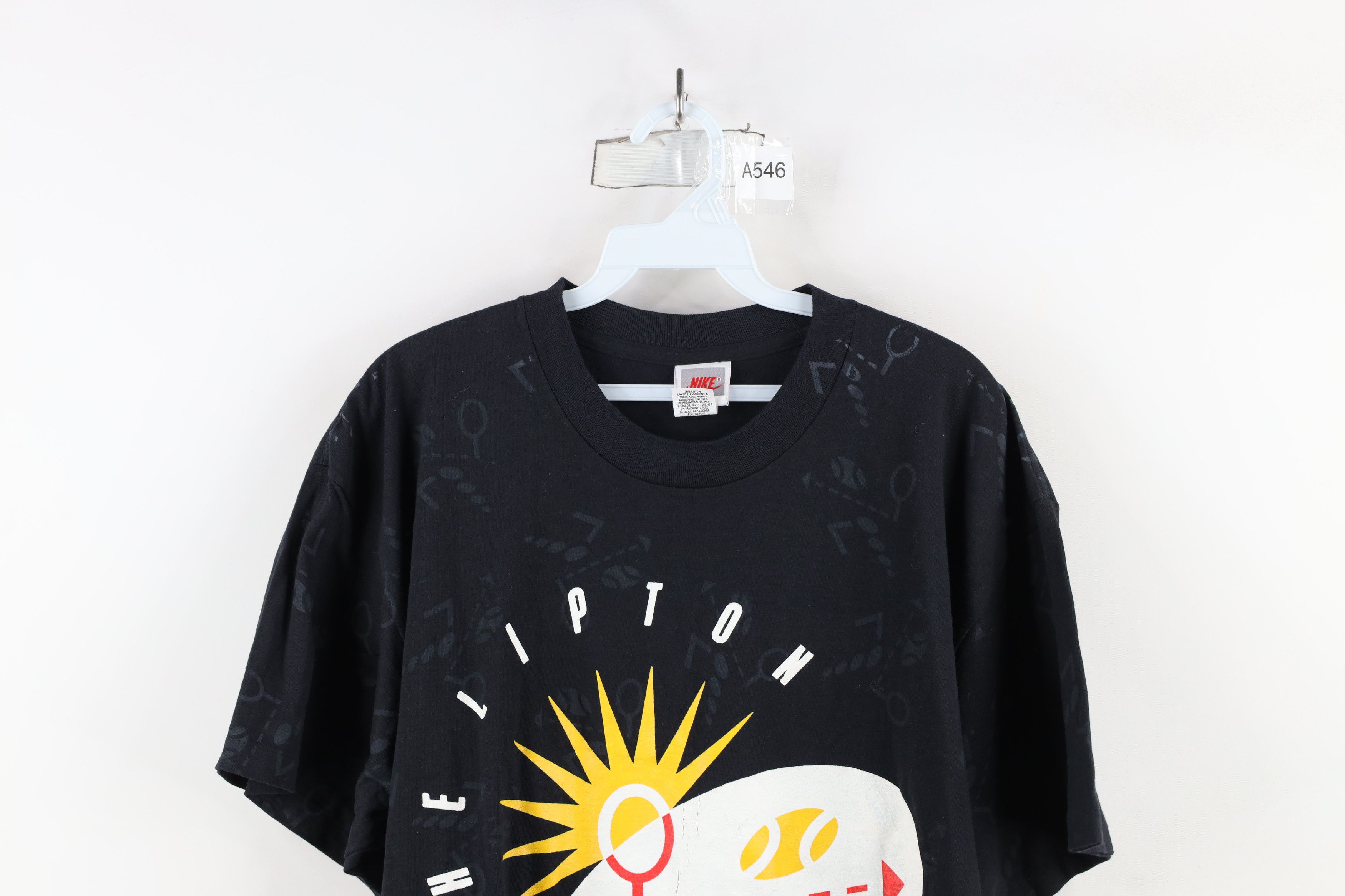 Nike × Vintage Vintage 90s Nike Challenge Court Tennis Lipton T-Shirt USA Size US XL / EU 56 / 4 - 2 Thumbnail